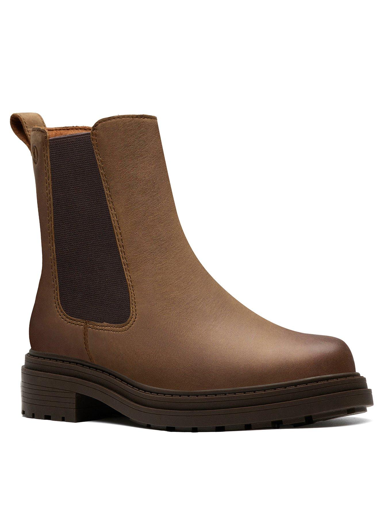 Image 2 of 6 of Clarks Orinoco3 Top Leather Boots - Brown