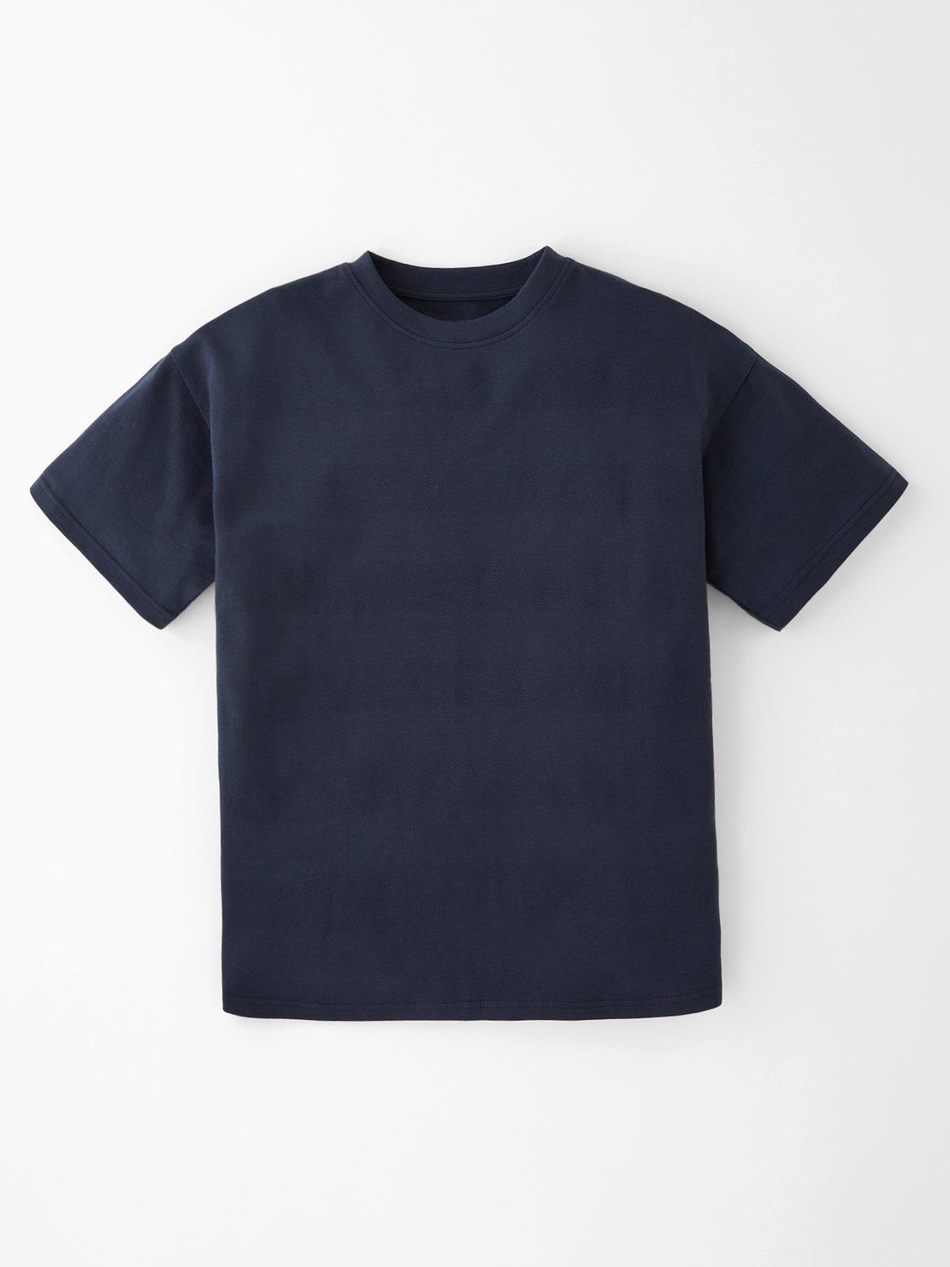 The Very Collection Raised Stripe Single Tee - Blue