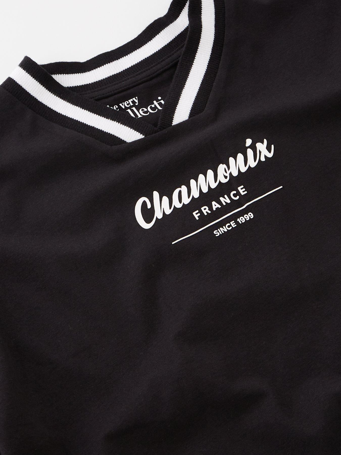  image of the-very-collection-tipped-rib-open-neck-single-tee-black