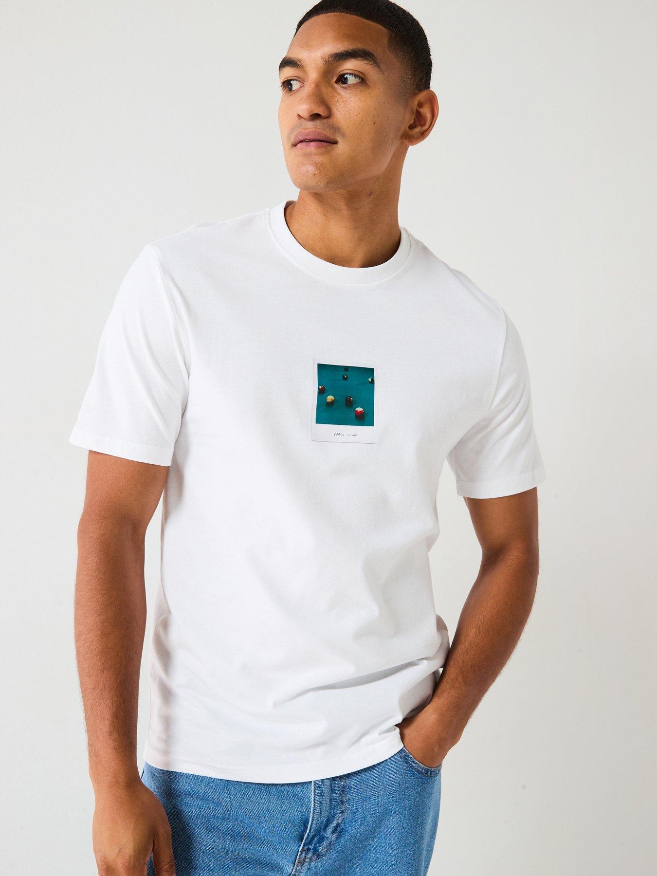 ONLY & SONS Pool Photo Short Sleeve T-Shirt - White