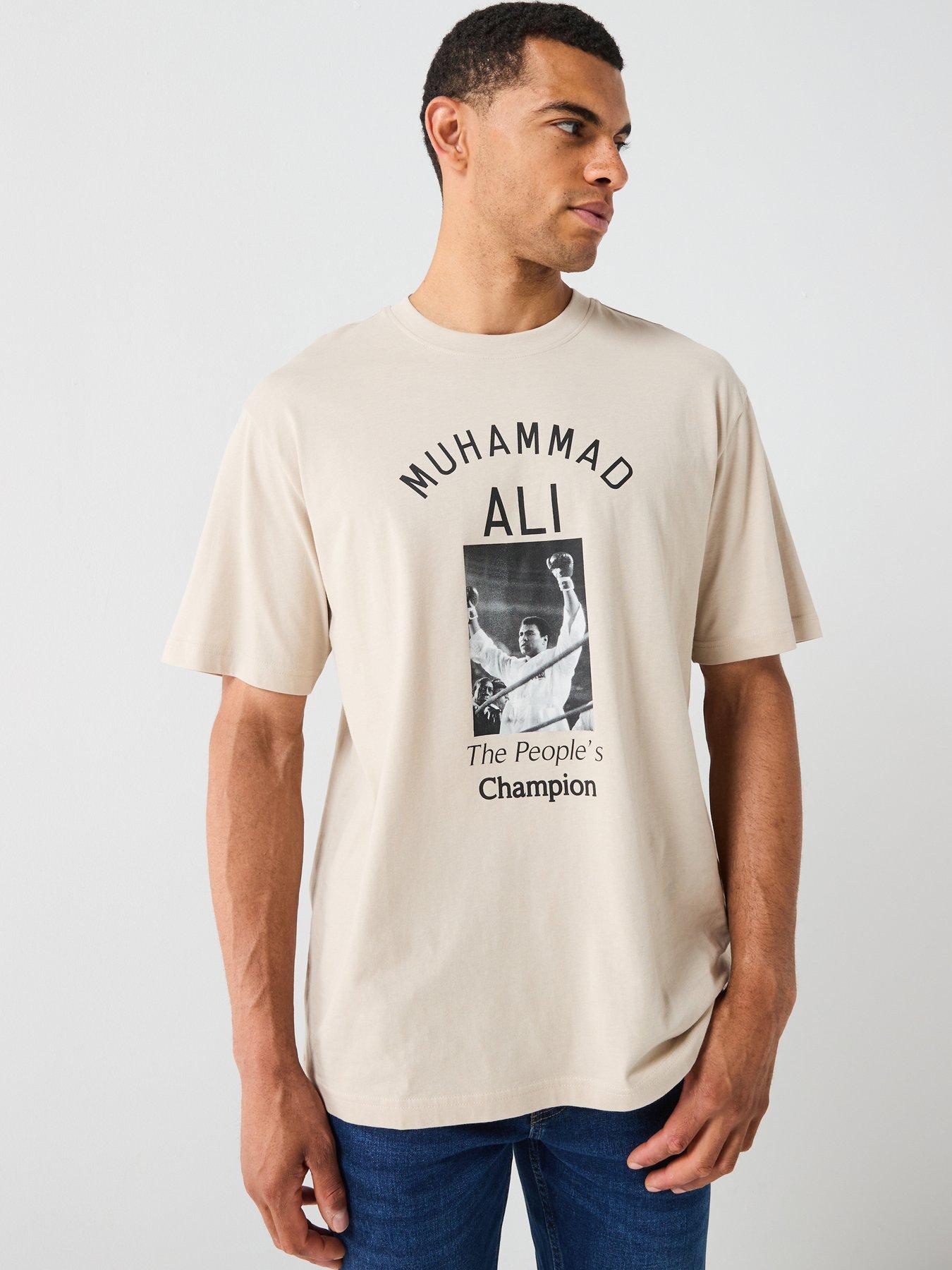  image of only-sons-muhammad-ali-graphic-short-sleeve-t-shirt-beige