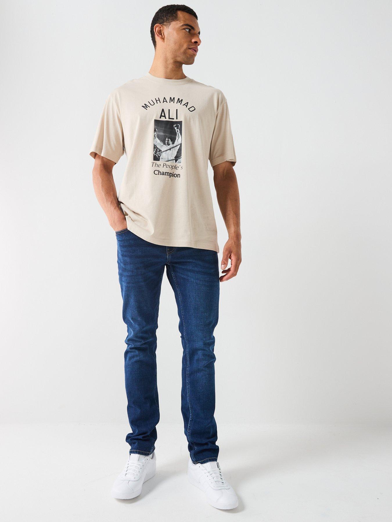  image of only-sons-muhammad-ali-graphic-short-sleeve-t-shirt-beige