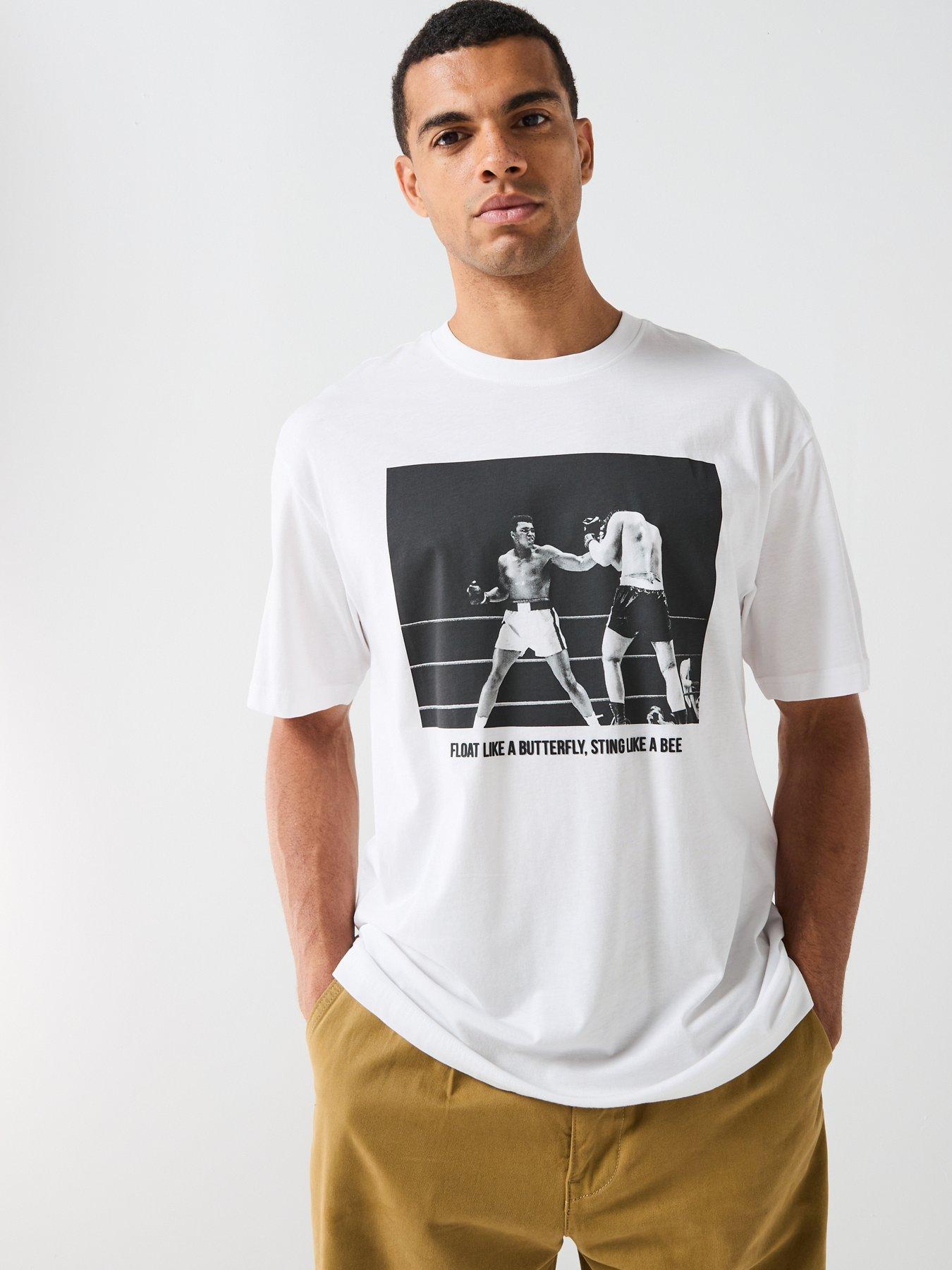 front image of only-sons-muhammad-ali-graphic-short-sleeve-t-shirt-white