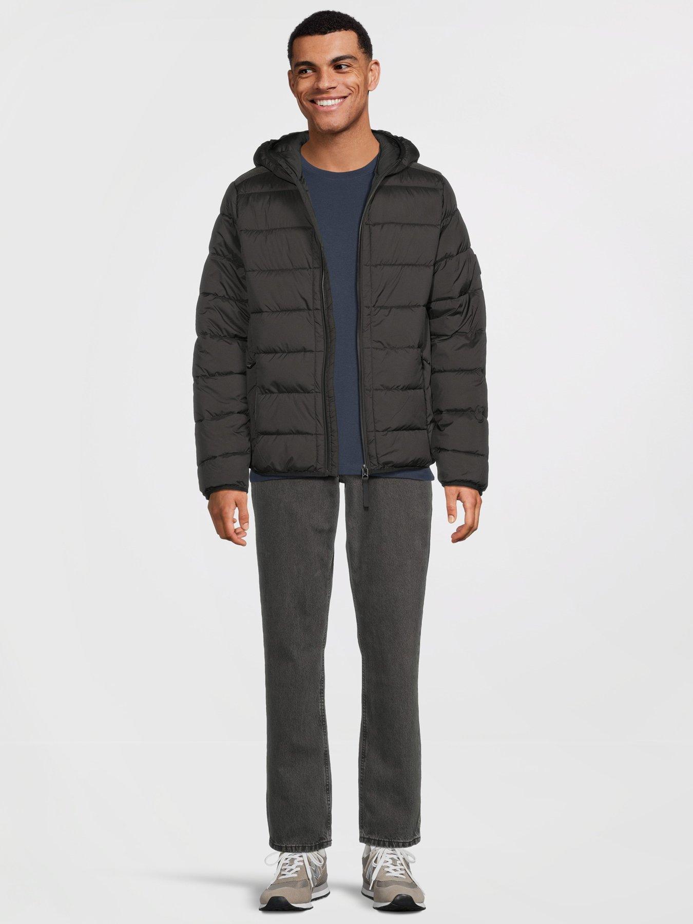 Image 3 of 6 of River Island Lightweight Hooded Padded Jacket - Black