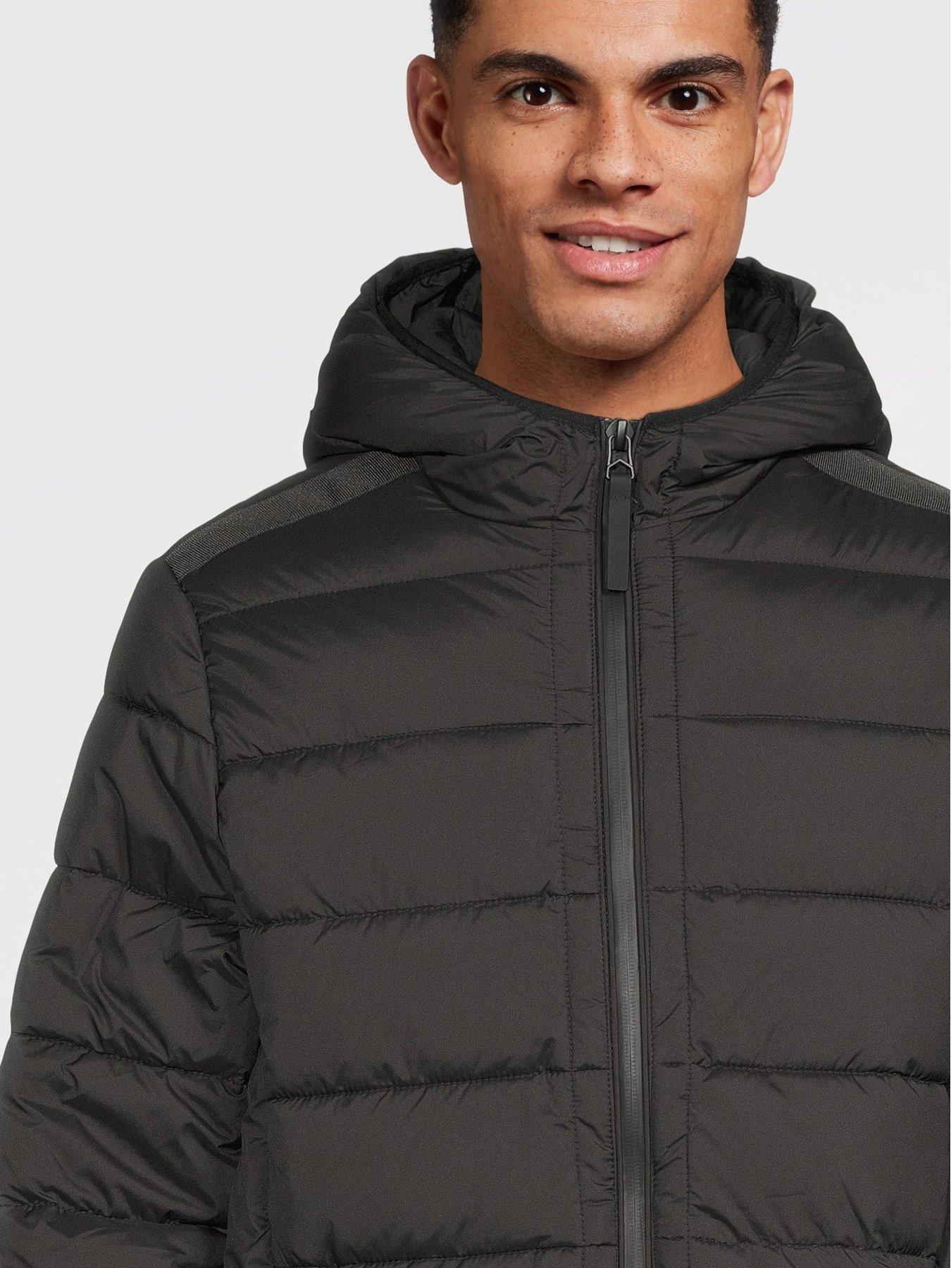 Image 4 of 6 of River Island Lightweight Hooded Padded Jacket - Black