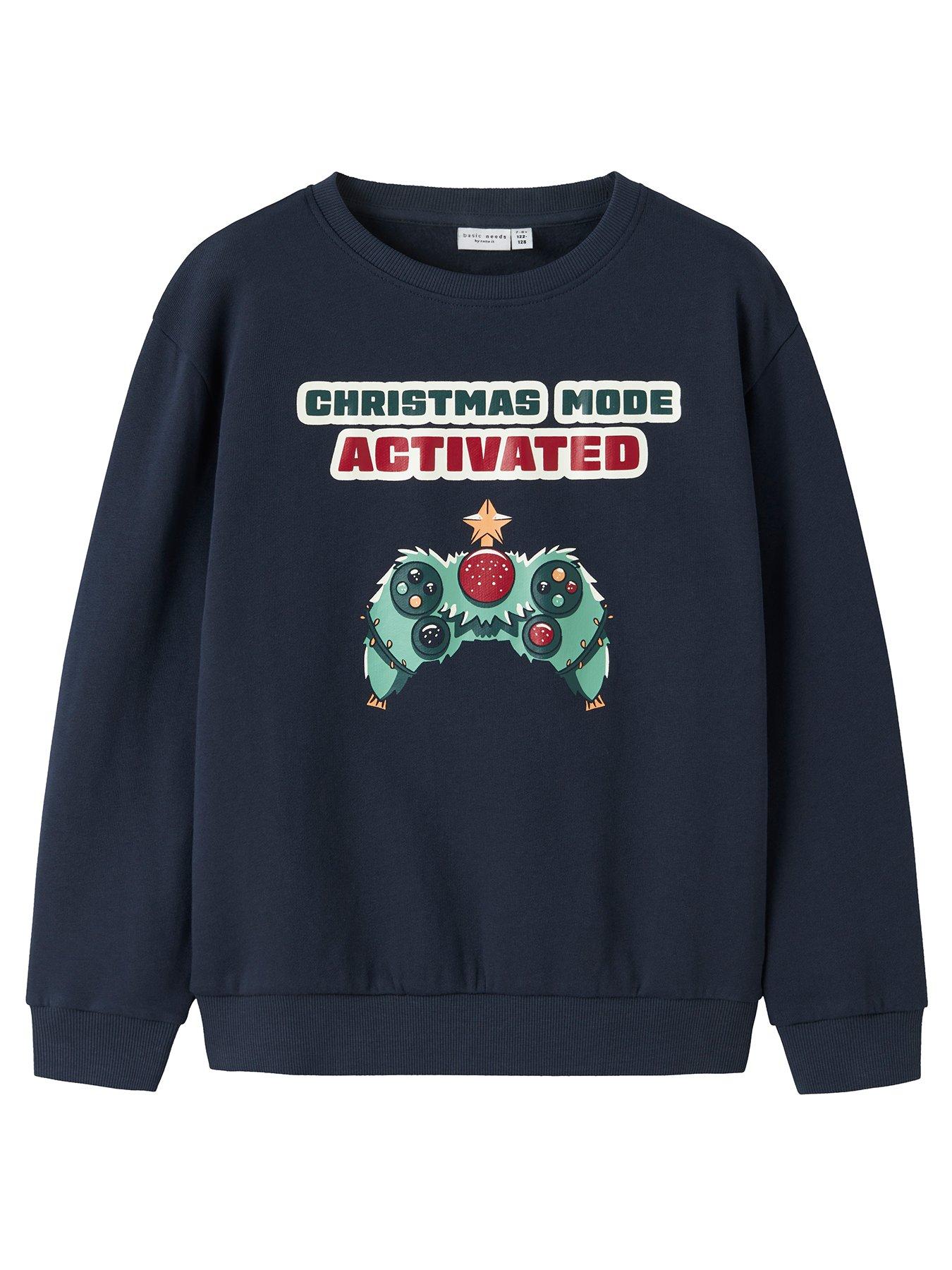  image of name-it-boys-gaming-christmas-sweat-navy