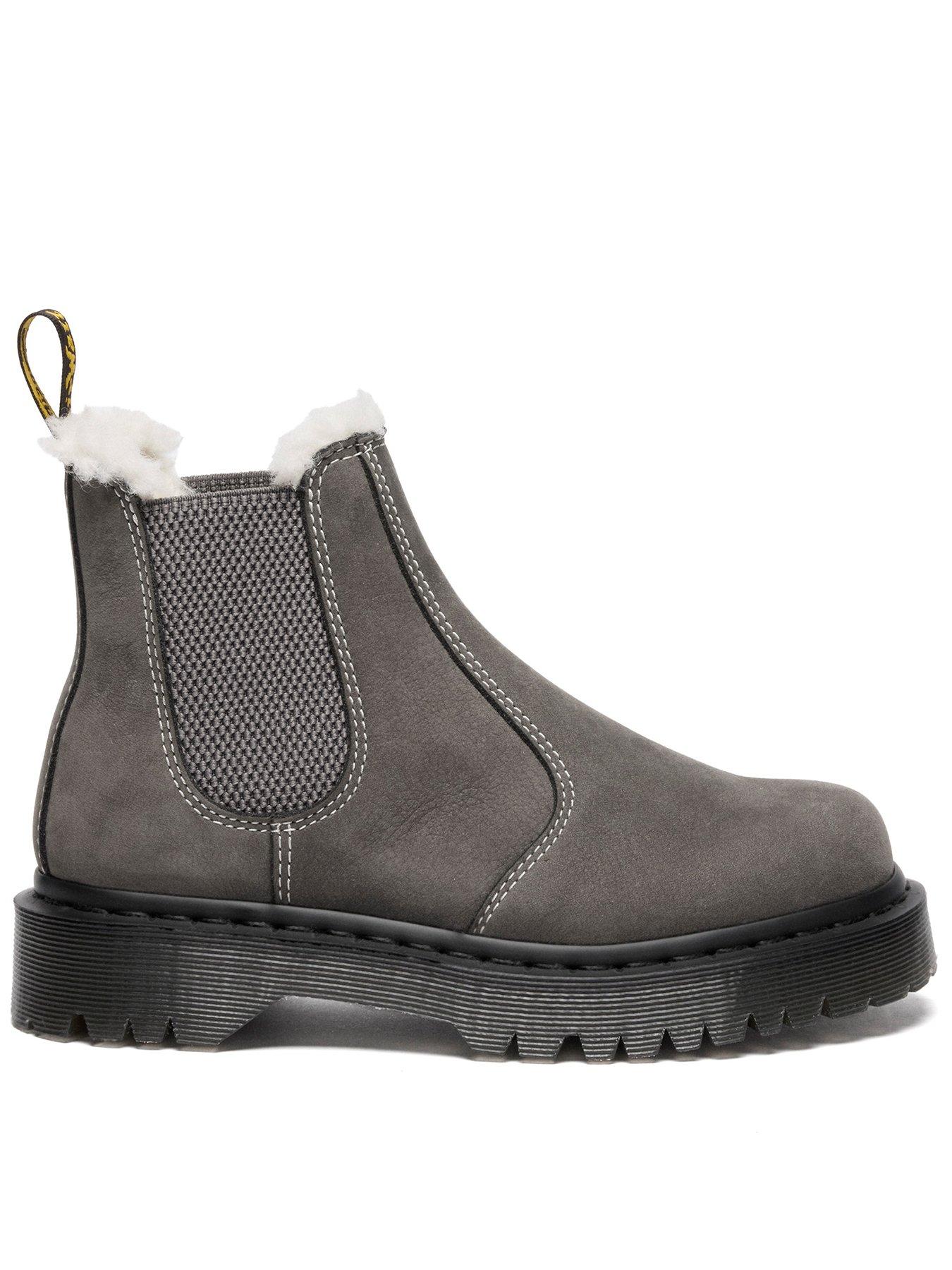 Dr Martens 2976 Bex Fl Chelsea Boot Gunmetal Milled Nubuck Wp