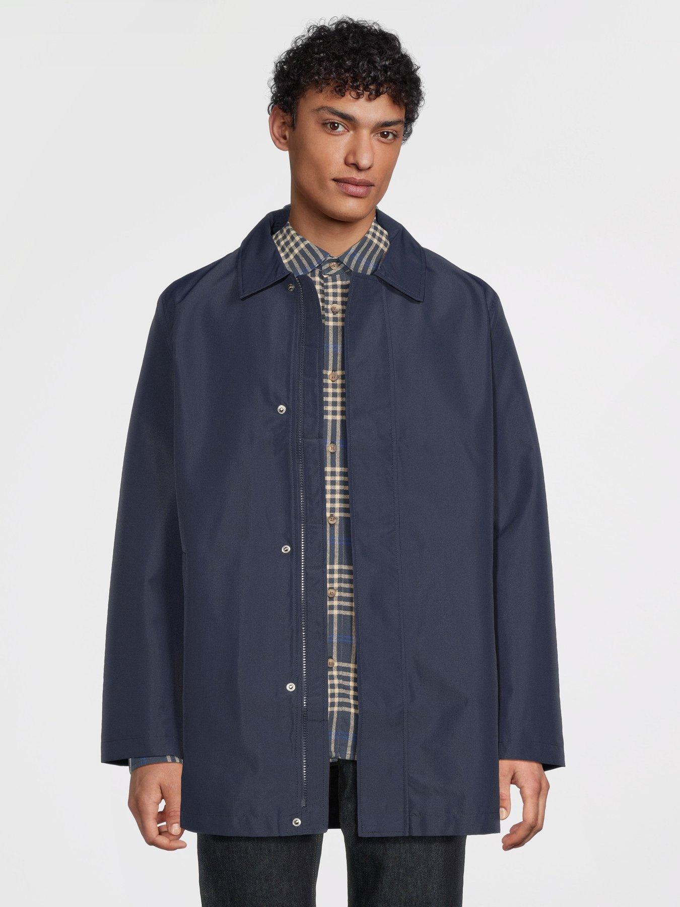 Image 1 of 5 of ONLY & SONS Hall Mac Overcoat - Navy