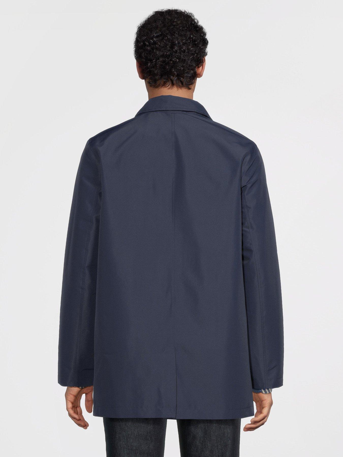 Image 2 of 5 of ONLY & SONS Hall Mac Overcoat - Navy