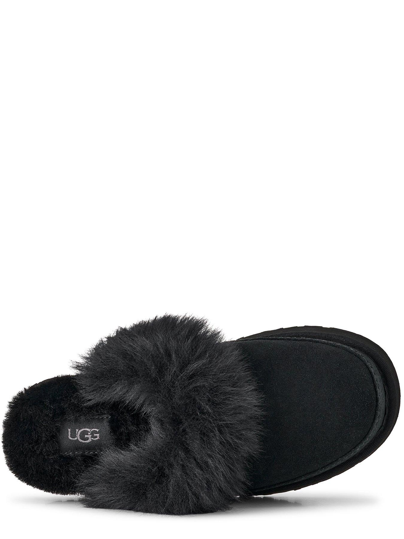  image of ugg-disquette-chalet-slippers-black