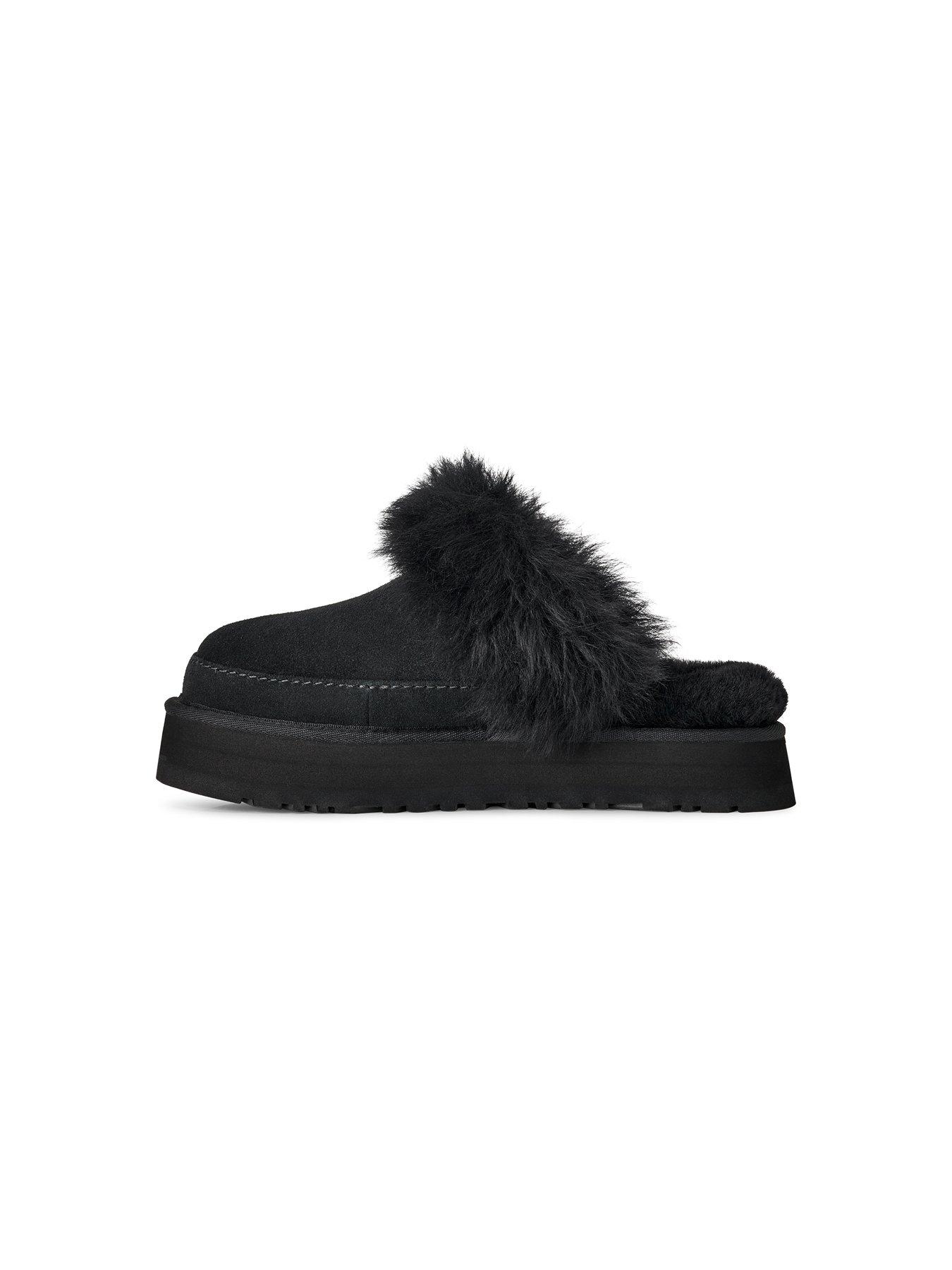  image of ugg-disquette-chalet-slippers-black