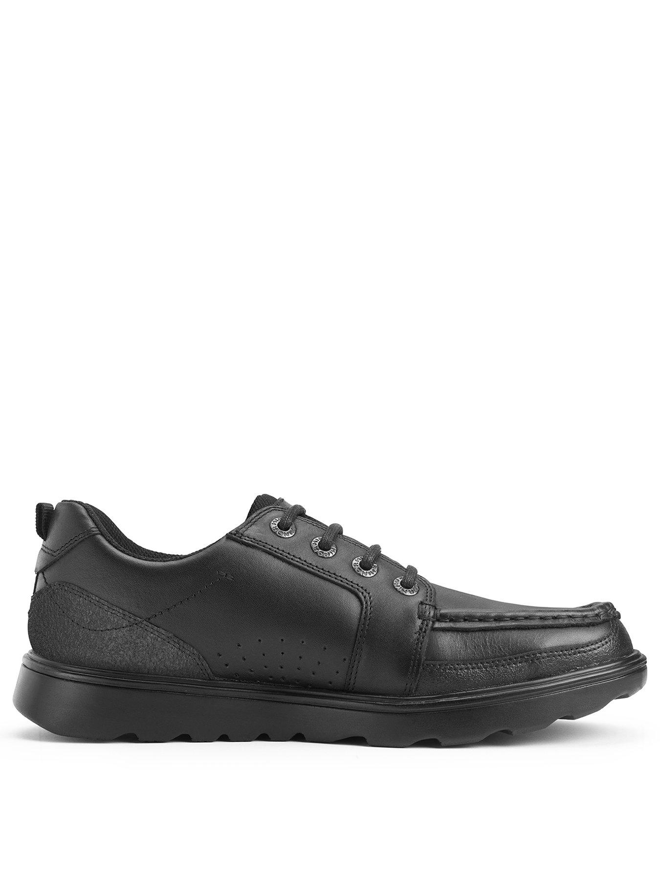 Image 2 of 6 of Start-rite Cadet&nbsp;Leather Senior Boys Lace Up Mocassin School Shoes - Black&nbsp;