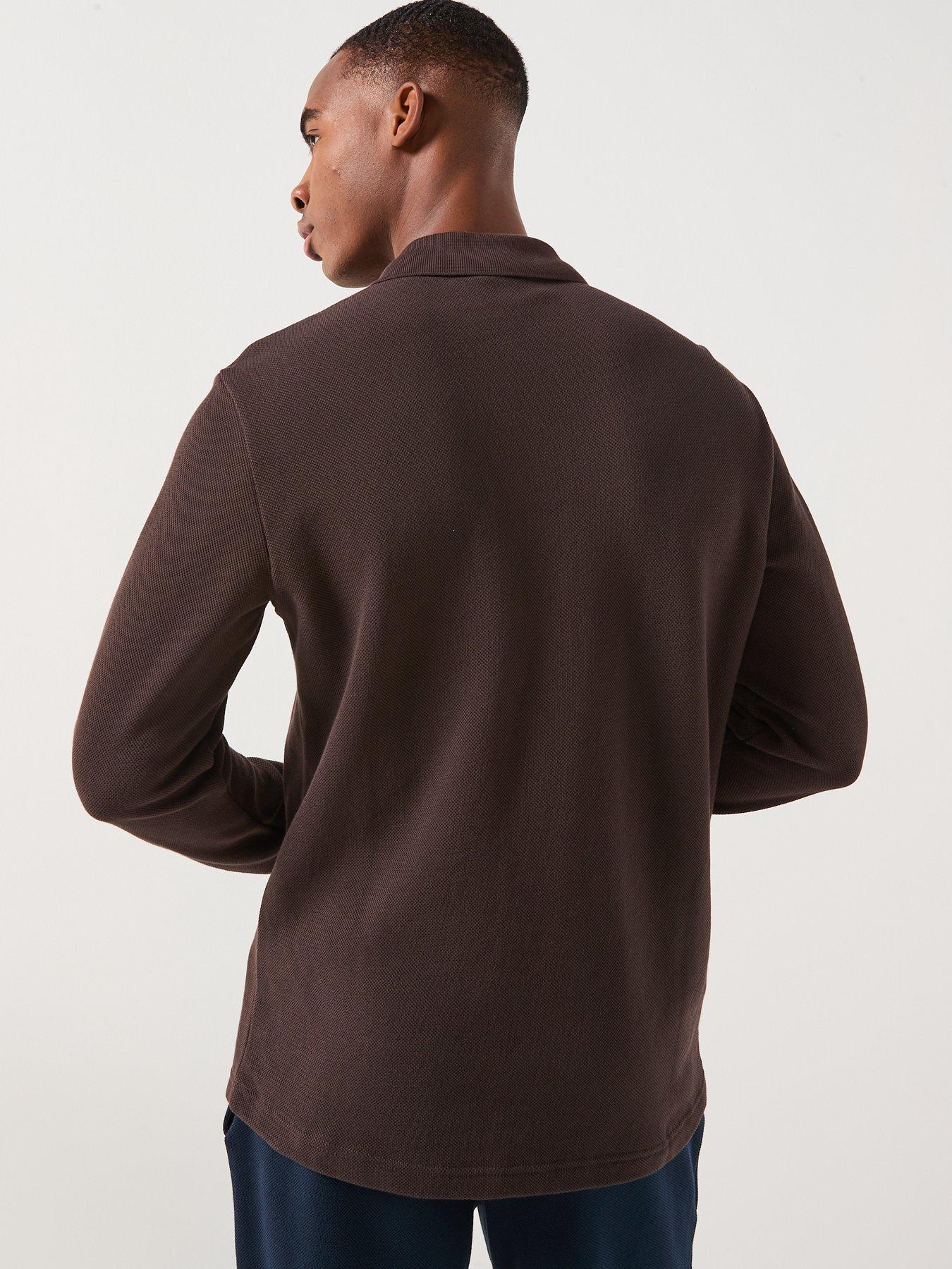 Image 2 of 5 of Emporio Armani Bodywear Iconic Piquet Polo Shirt - Dark Brown