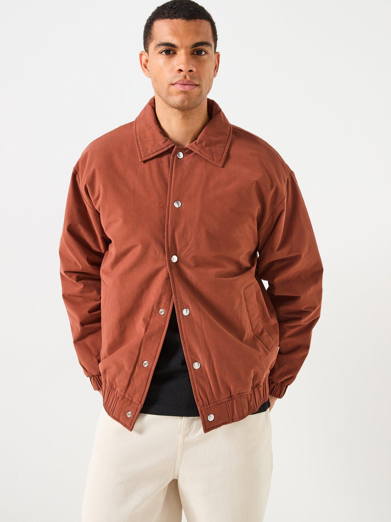 ONLY & SONS Bratt Life Padded Coach Jacket - Brown
