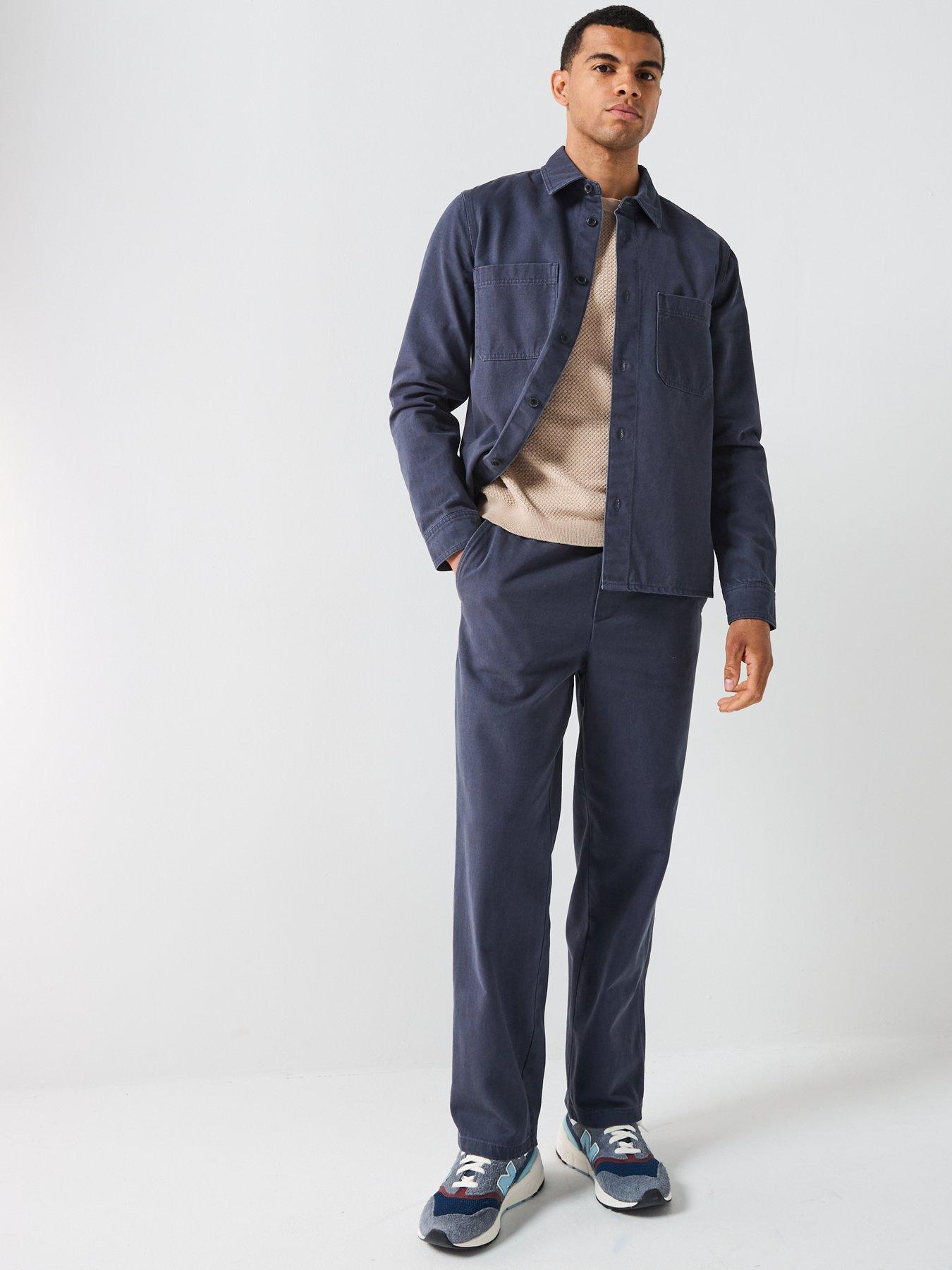 Image 3 of 5 of ONLY & SONS Times Woven Cotton Regular Fit Overshirt - Navy