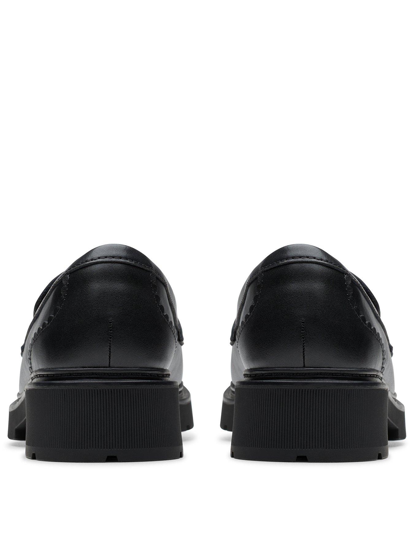 Image 3 of 6 of Clarks Lauryl Tassel Leather Loafers - Black