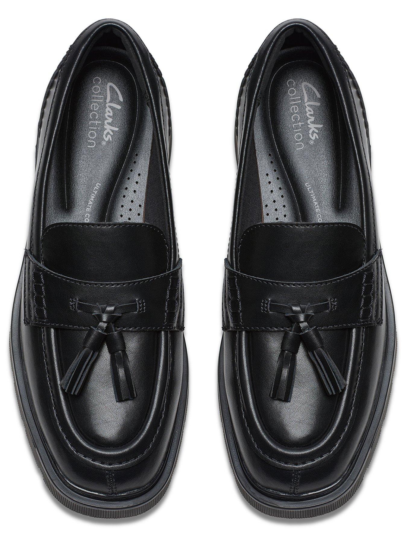 Image 4 of 6 of Clarks Lauryl Tassel Leather Loafers - Black