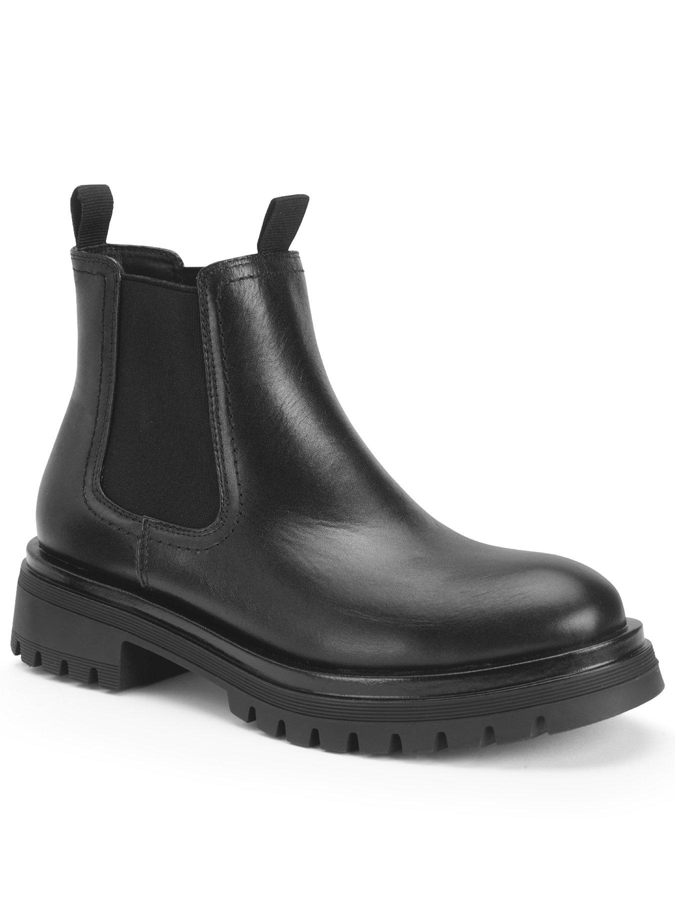 start-rite-london-girls-angry-angels-black-leather-chunky-chelsea-boots