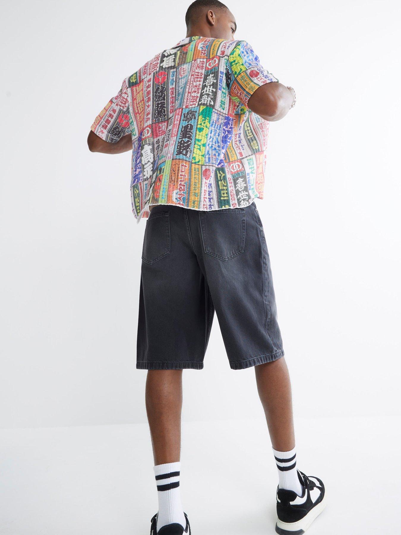 Image 2 of 4 of River Island Valdez Denim Shorts - Black