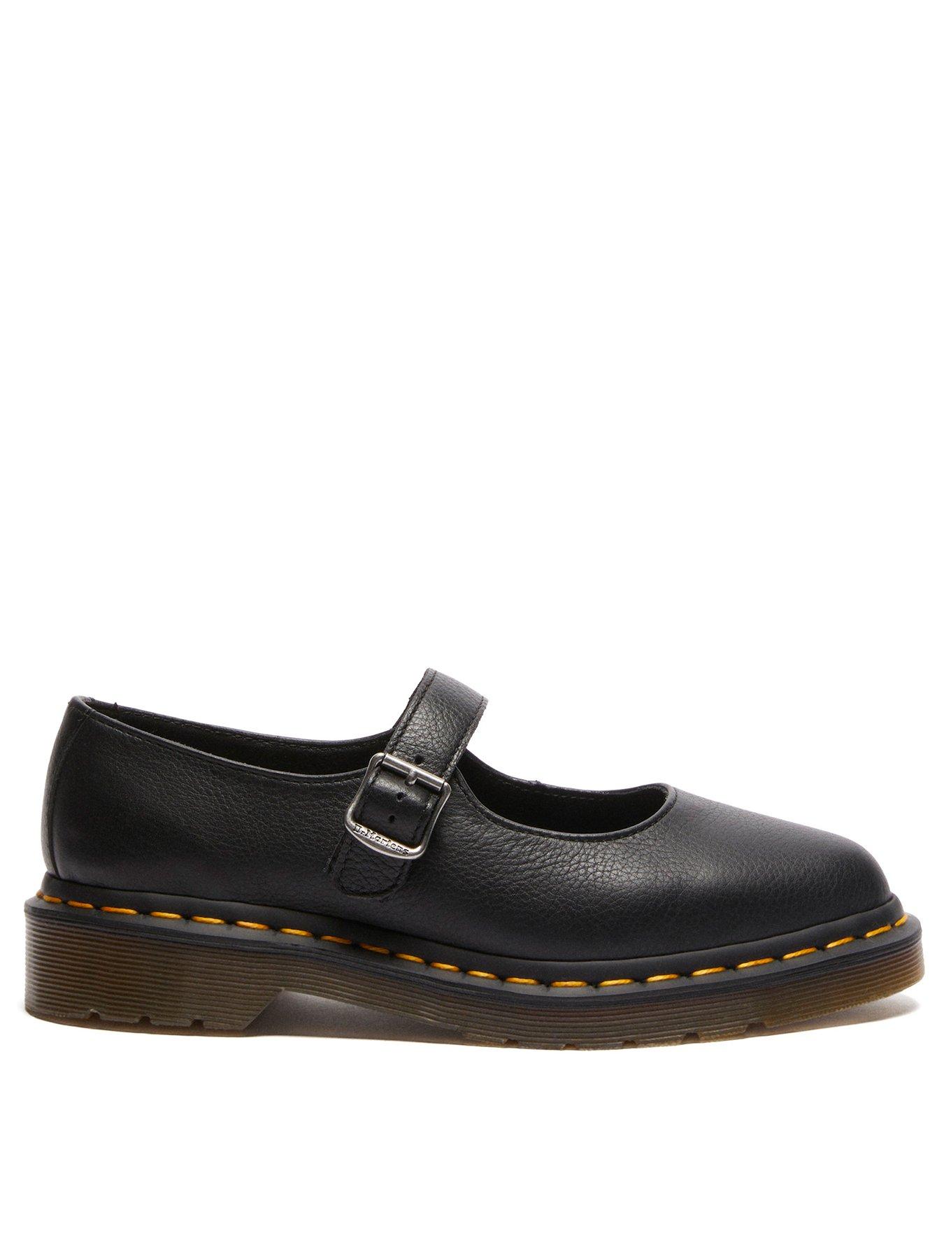 undefined Elphie Virginia Leather Mary Jane Shoes - Black