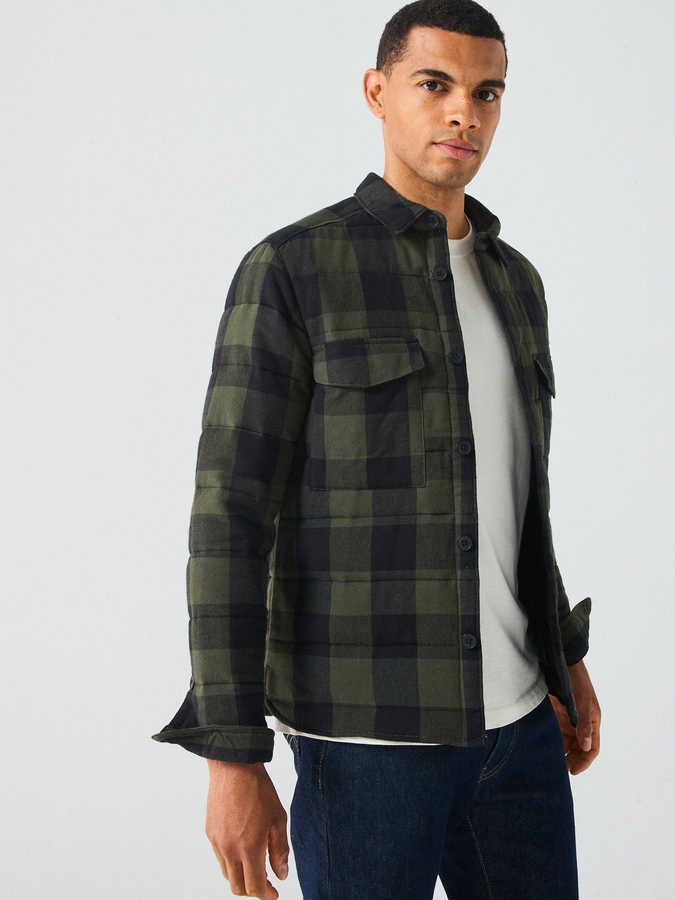 only-sons-gudmund-checked-shacket-green