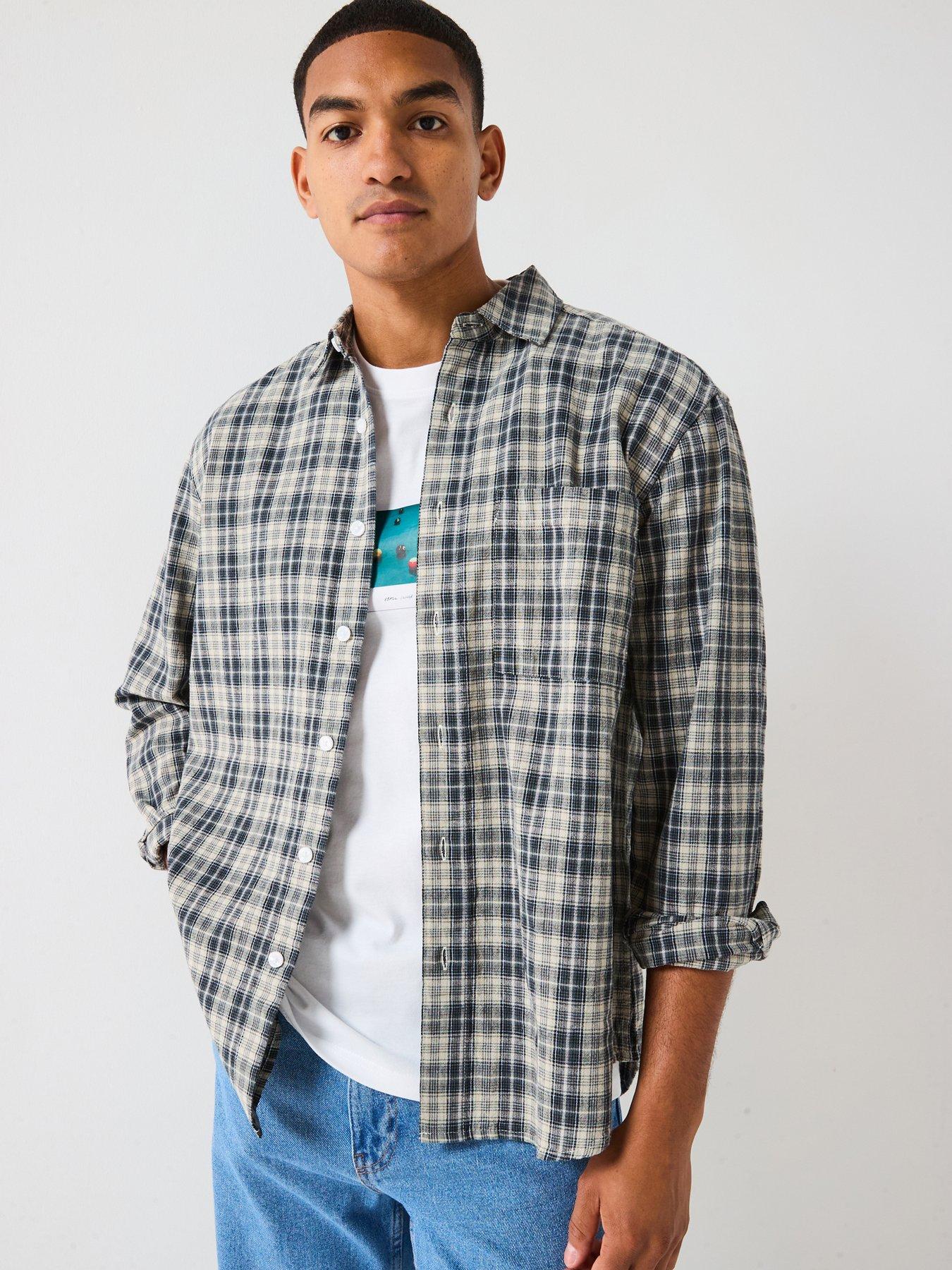 undefined Rafael Check Long Sleeve Shirt - Grey