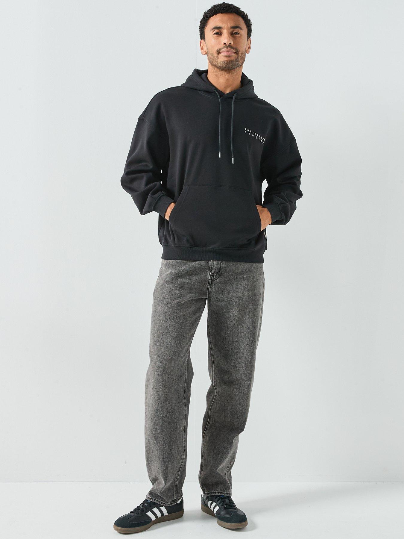  image of only-sons-gallery-left-chest-print-hoodie-black