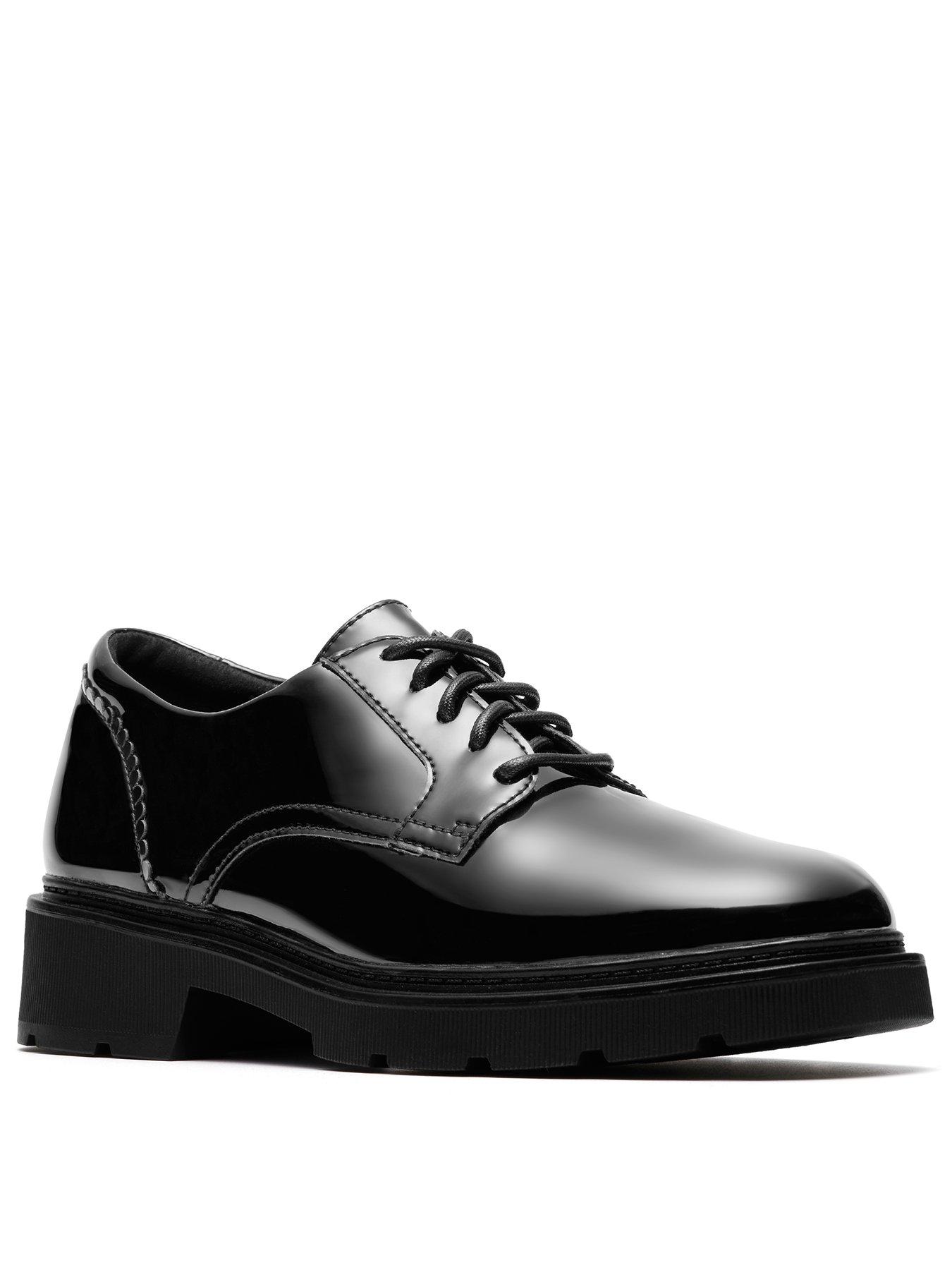 Image 2 of 6 of Clarks Wide Fit Lauryl Lace Patent Shoes - Black