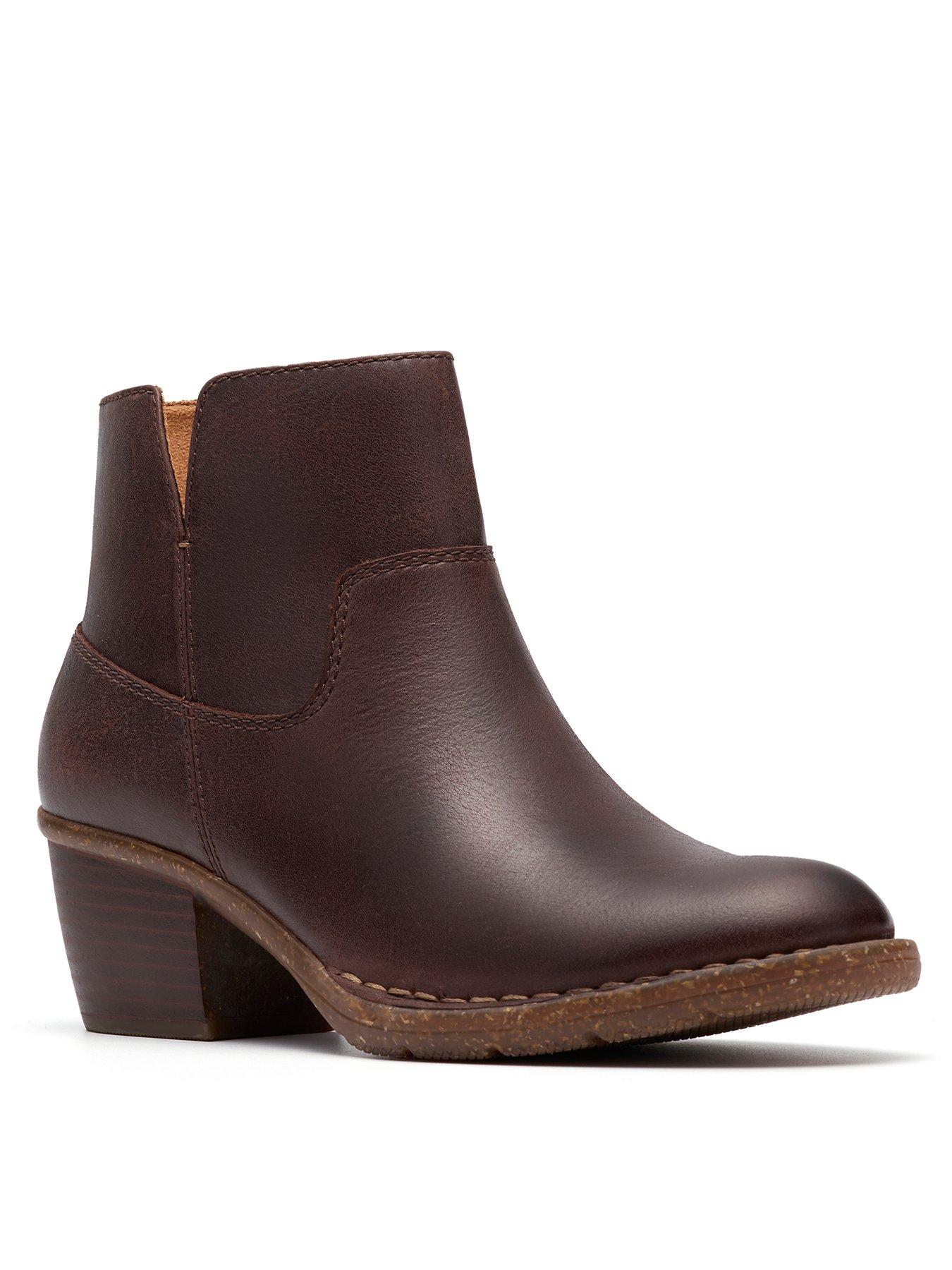 Image 2 of 6 of Clarks Wide Fit Kastela Top Boots - Brown