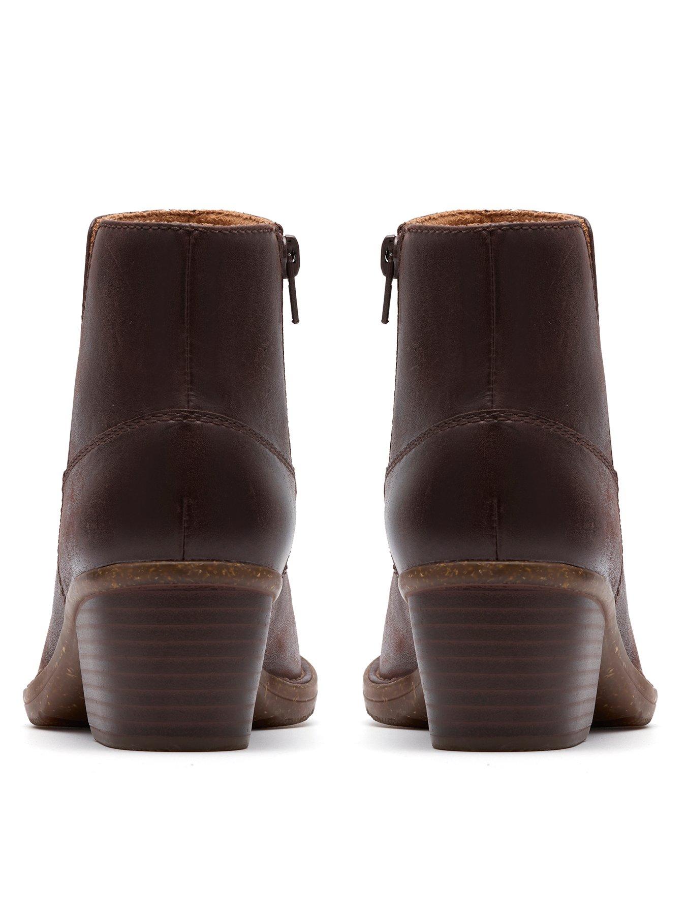 Image 3 of 6 of Clarks Wide Fit Kastela Top Boots - Brown