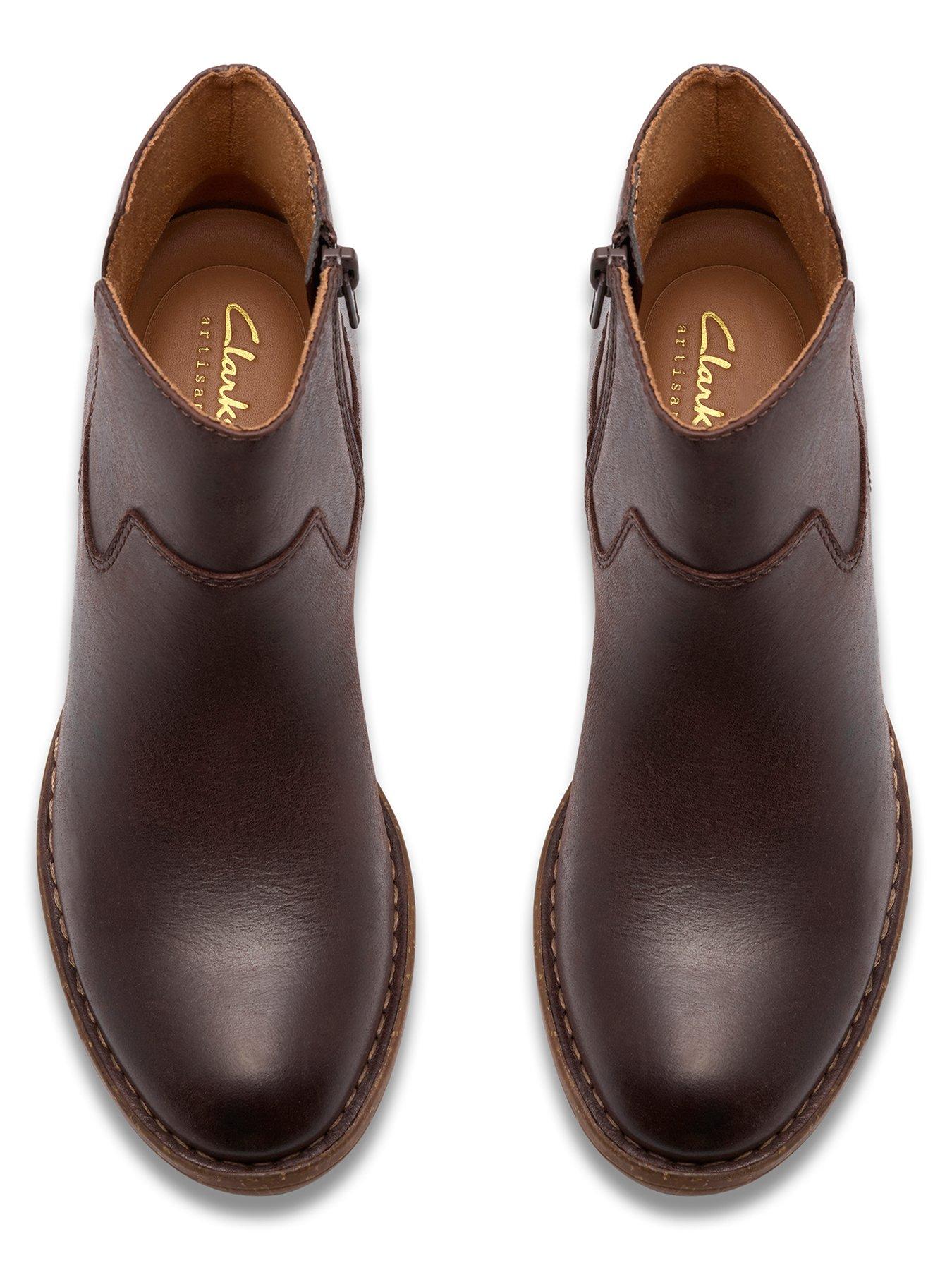Image 4 of 6 of Clarks Wide Fit Kastela Top Boots - Brown