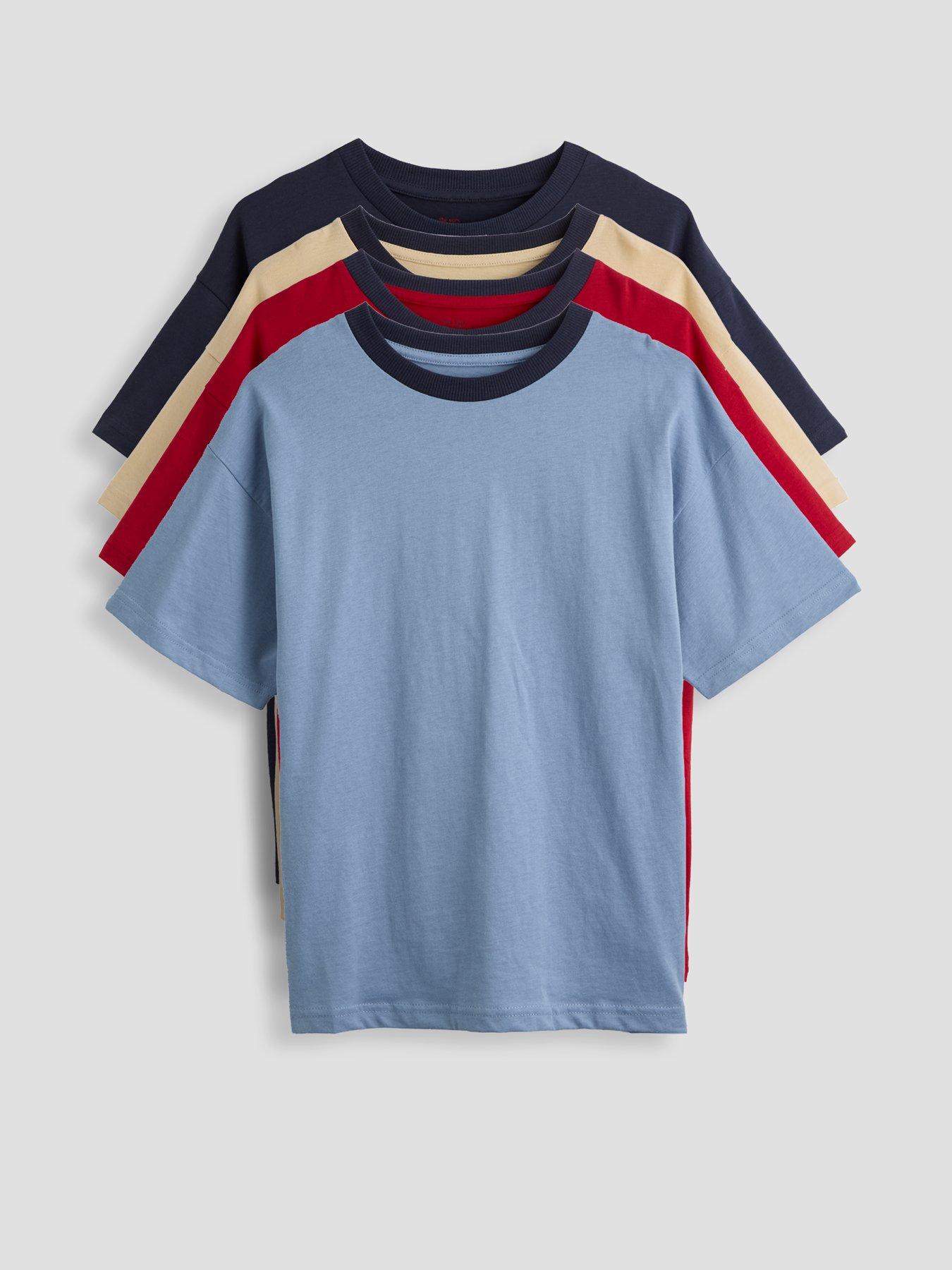 The Very Collection 4 PACK CONTRAST BOUND NECK TSHIRT PACK