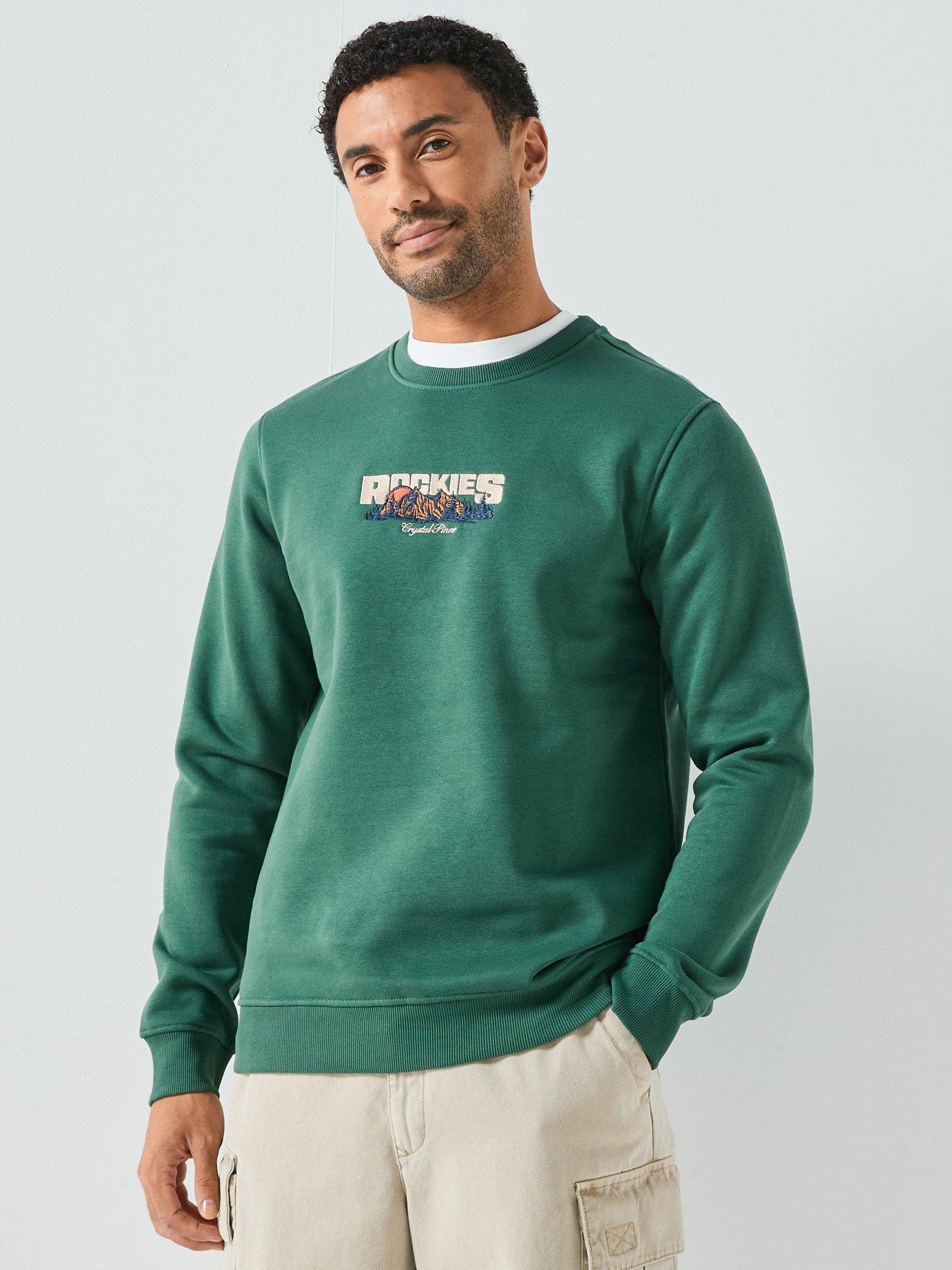 ONLY & SONS Connor Simple Life Crew Sweat - Green