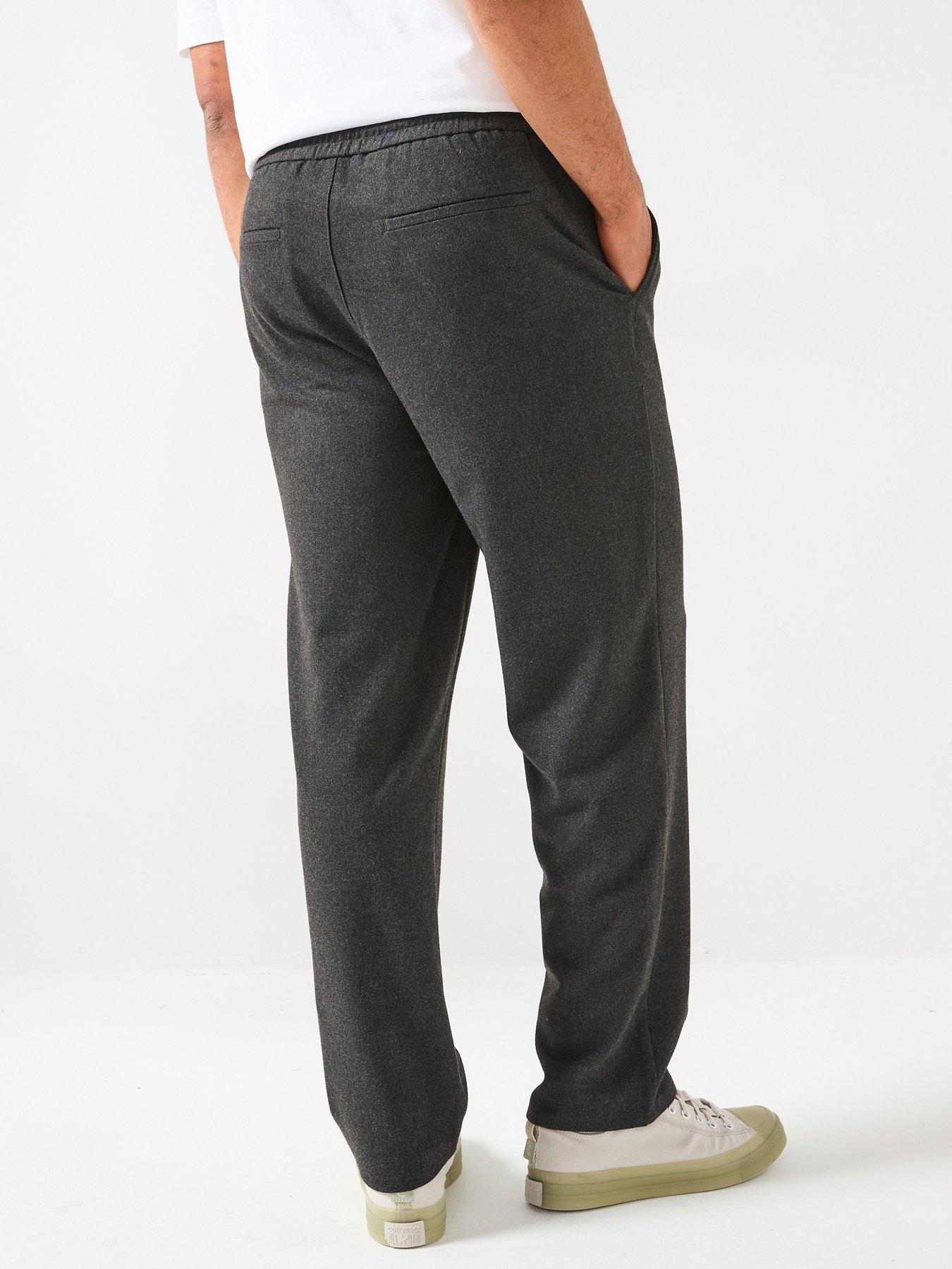  image of only-sons-mark-sinus-pique-brushed-trousers-grey