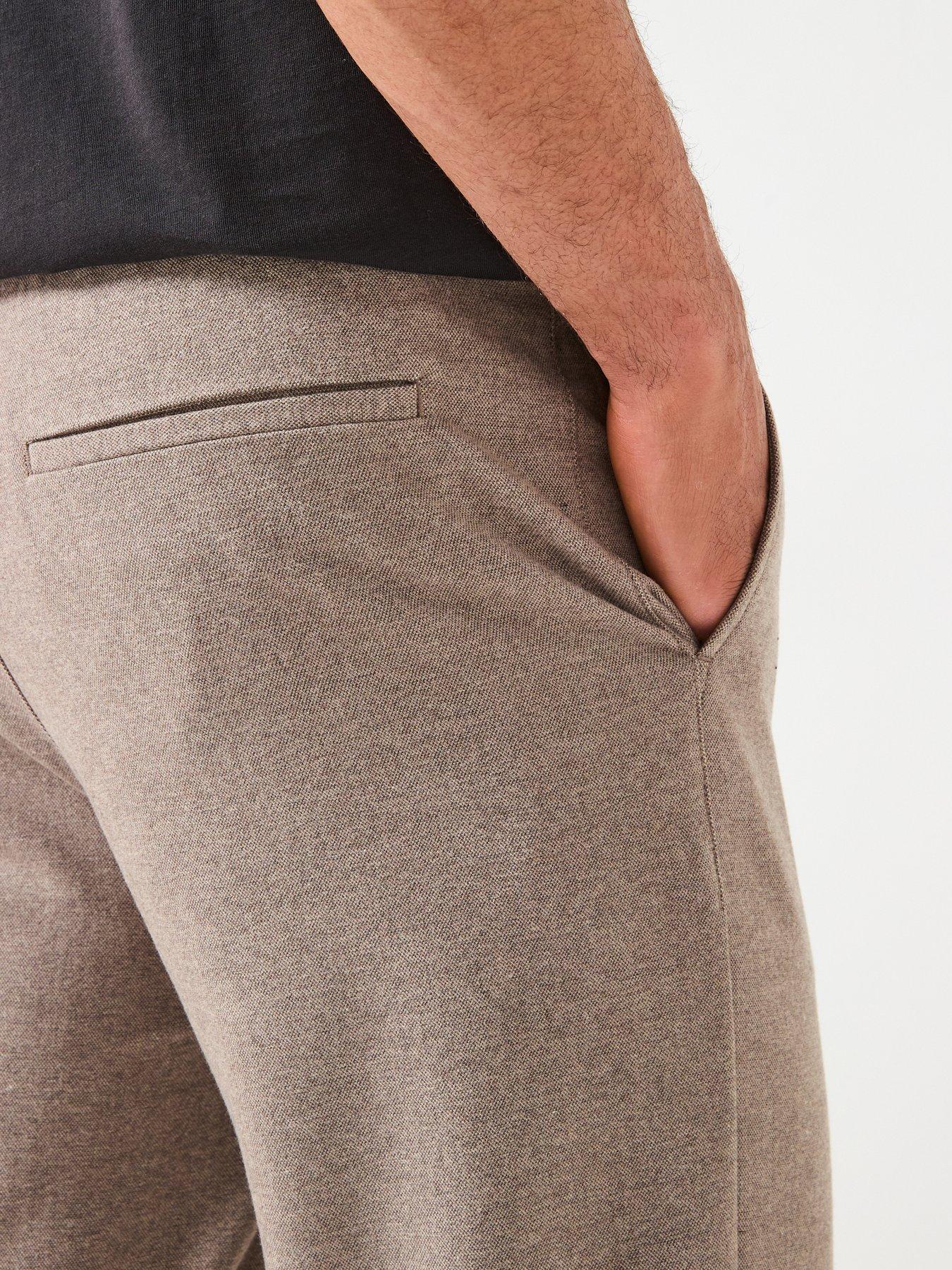 Image 5 of 6 of ONLY & SONS Mark Sinus Pique Brushed Trousers - Grey