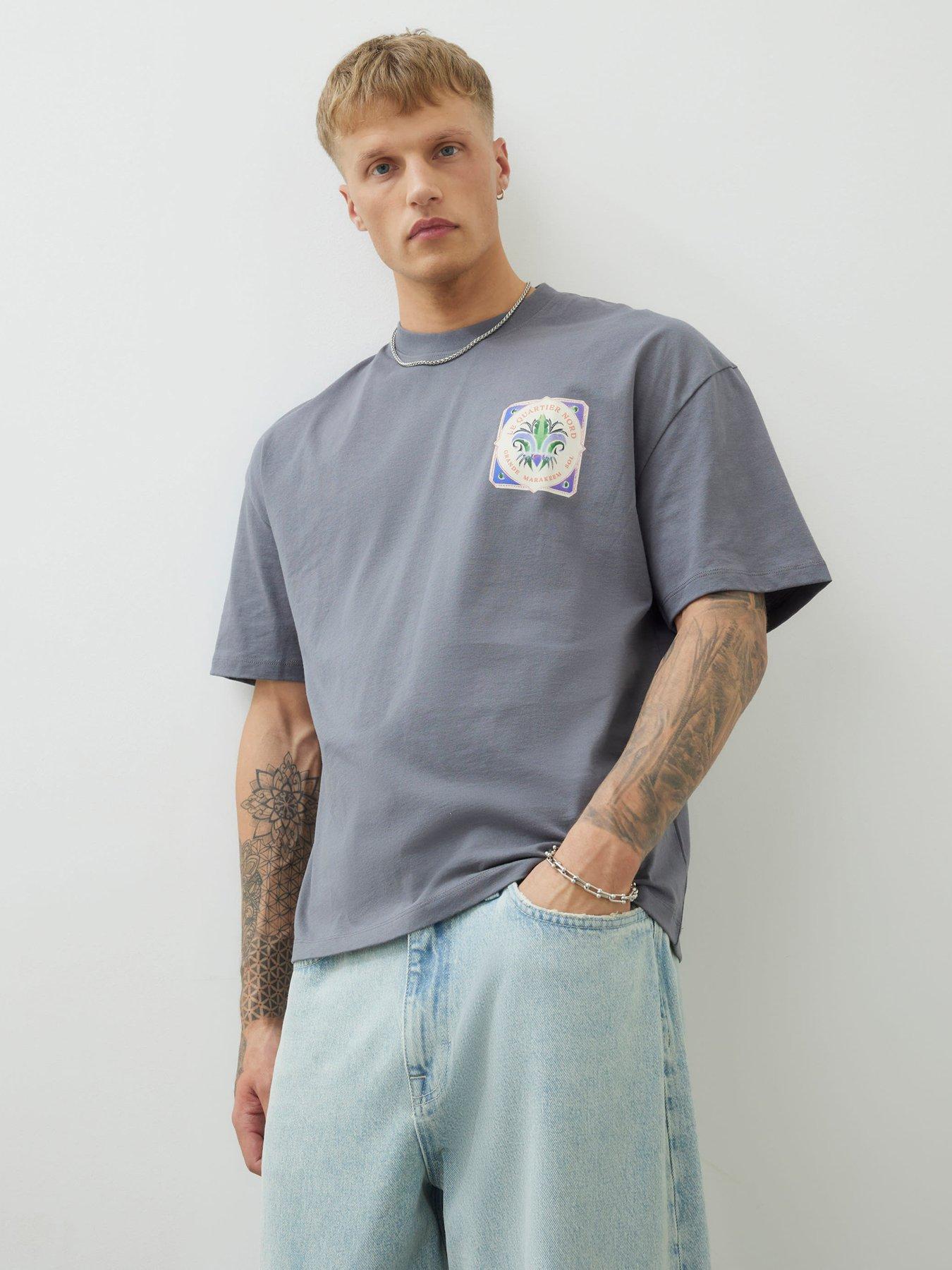 river-island-tile-print-t-shirt-dark-grey