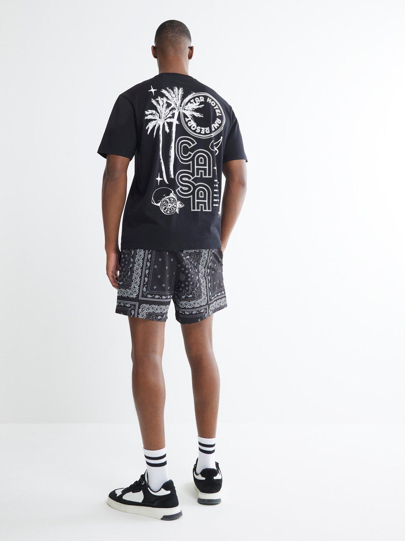 Image 2 of 4 of River Island Casa Hotel Graphic T-Shirt - Black