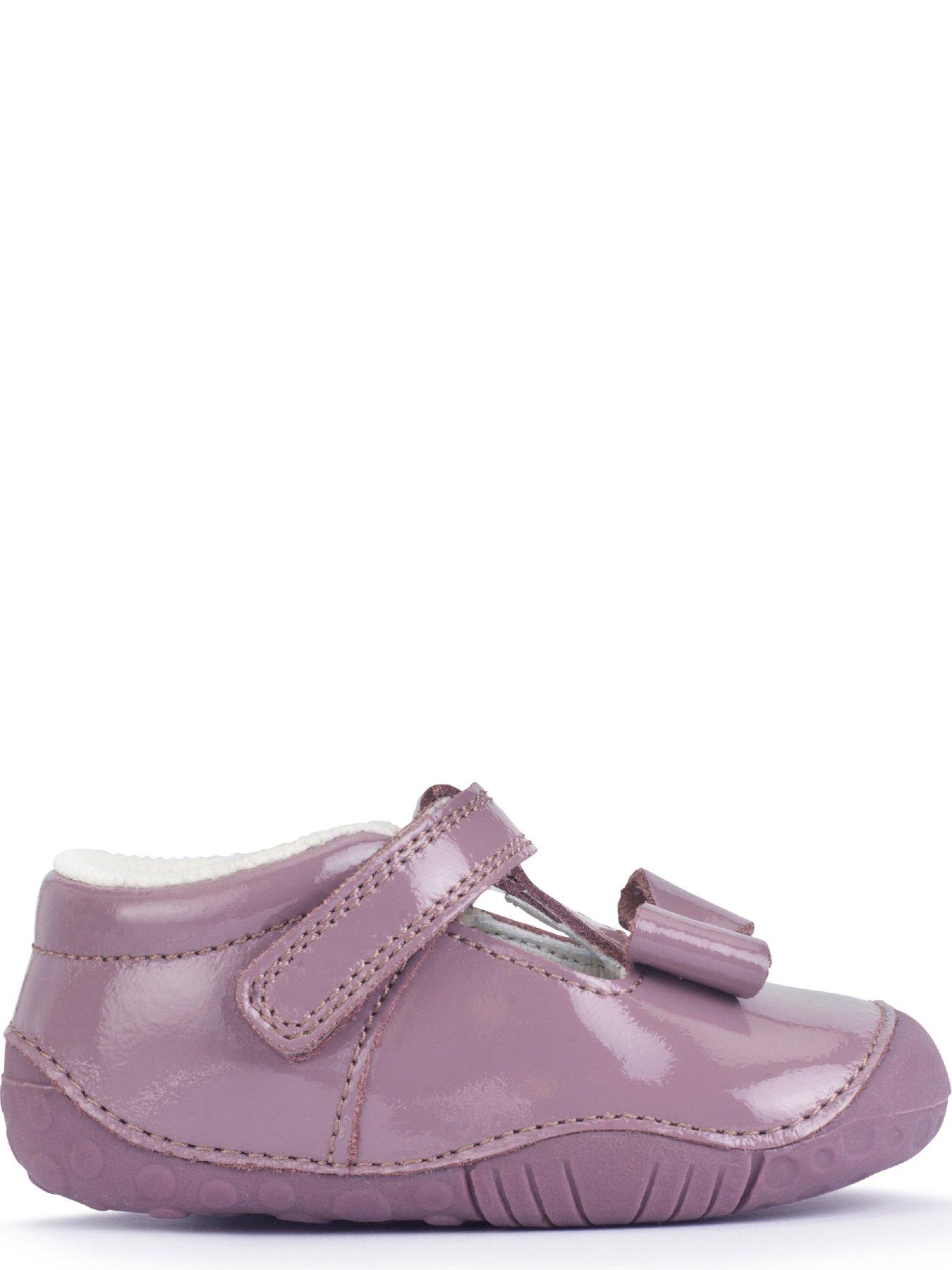  image of start-rite-wiggle-baby-girls-mauve-patent-t-bar-rip-tape-pre-walkers