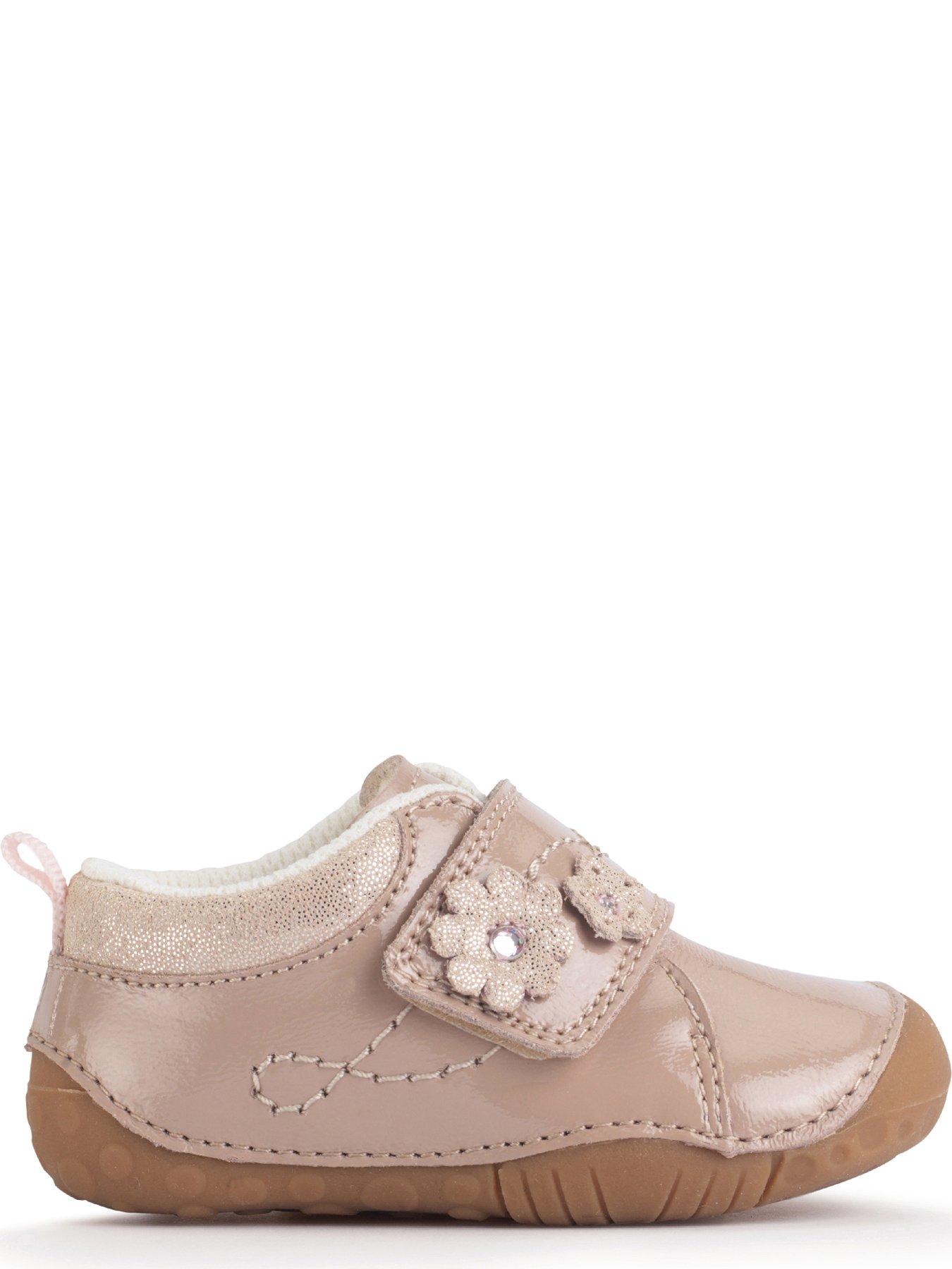  image of start-rite-lila-taupe-patent-girls-closed-rip-tape-pre-walking-shoes