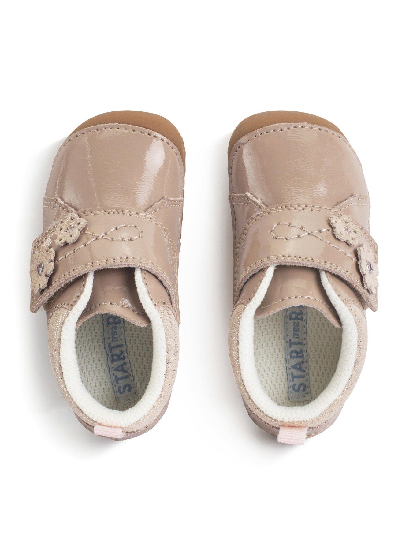  image of start-rite-lila-taupe-patent-girls-closed-rip-tape-pre-walking-shoes