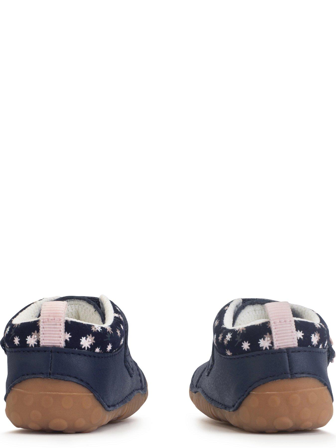  image of start-rite-lila-baby-girls-navy-leather-closed-rip-tape-pre-walkers