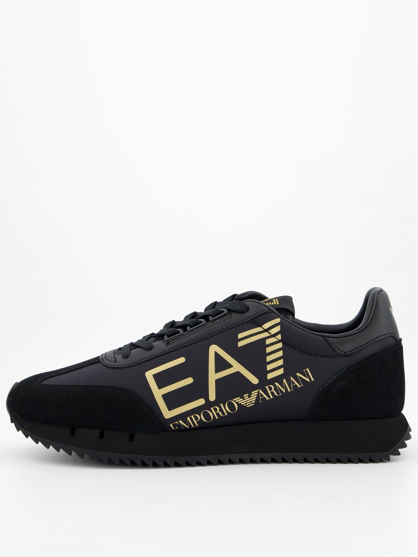 Image 1 of 7 of EA7 Emporio Armani Large Side Logo Runner Trainers - Black