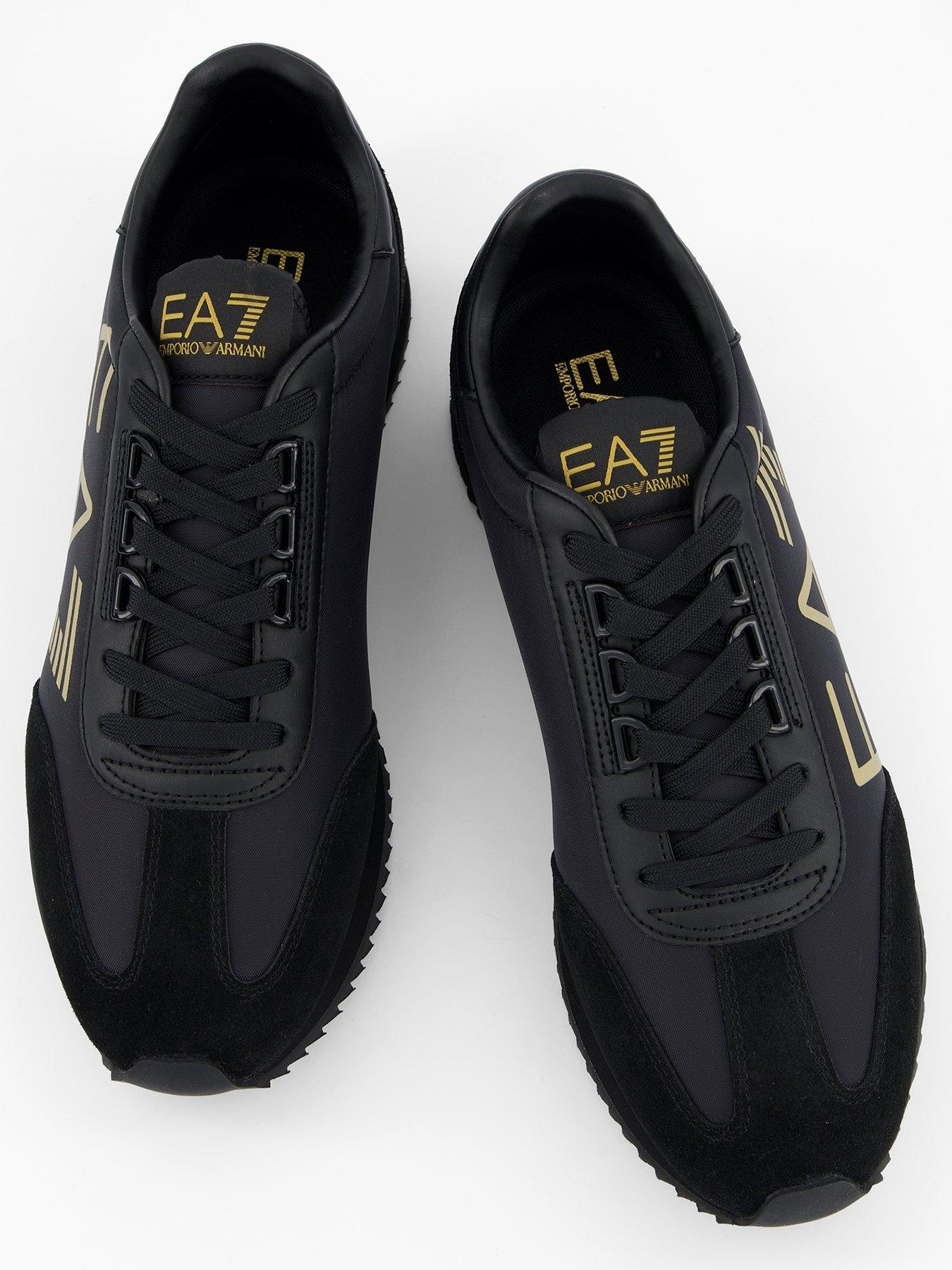 Image 3 of 7 of EA7 Emporio Armani Large Side Logo Runner Trainers - Black