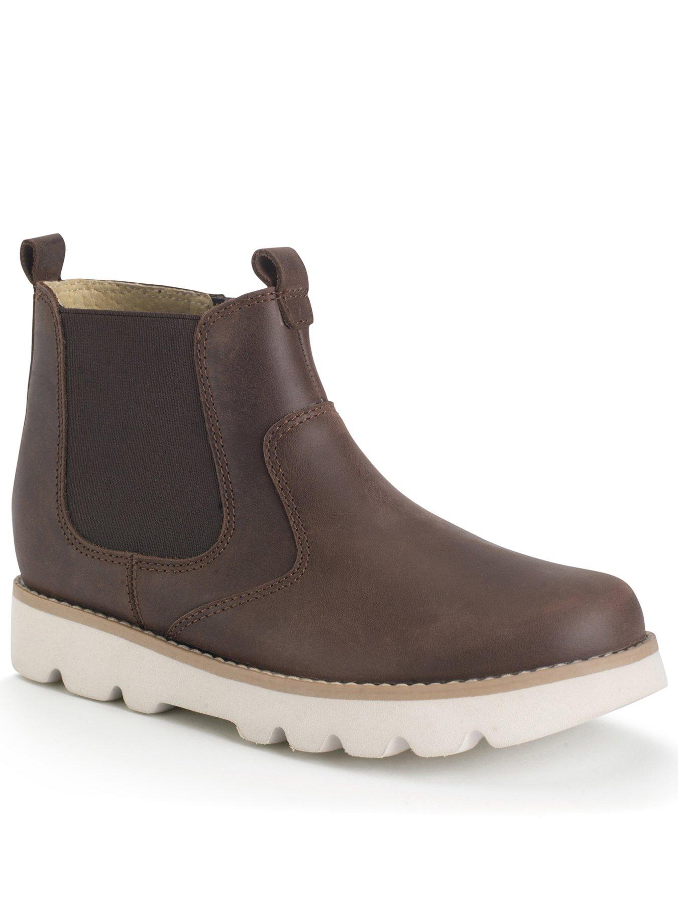 Start-rite Carnaby Brown Leather Kids Casual Ankle Boots