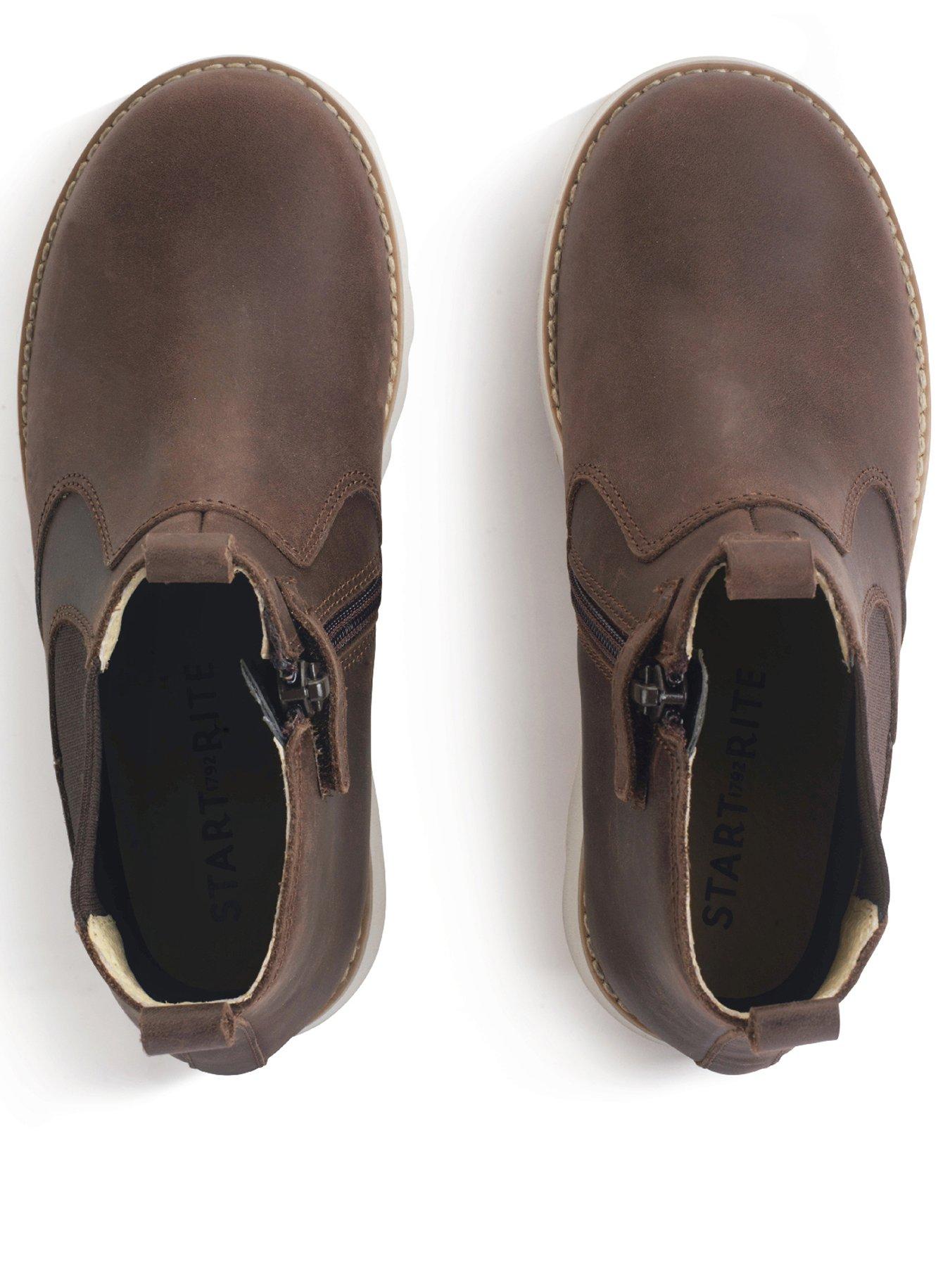  image of start-rite-carnaby-brown-leather-kids-casual-ankle-boots