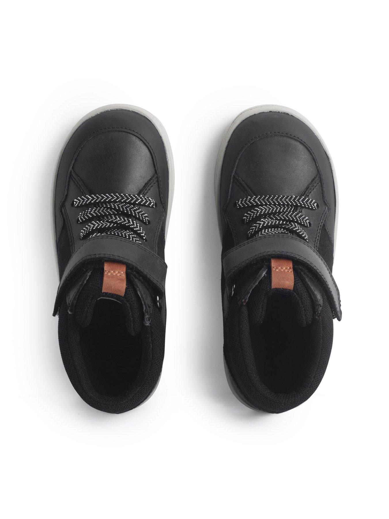 Image 6 of 6 of Start-rite Orbit Black Leather Nubuck Rip Tape Kids Causal Boots