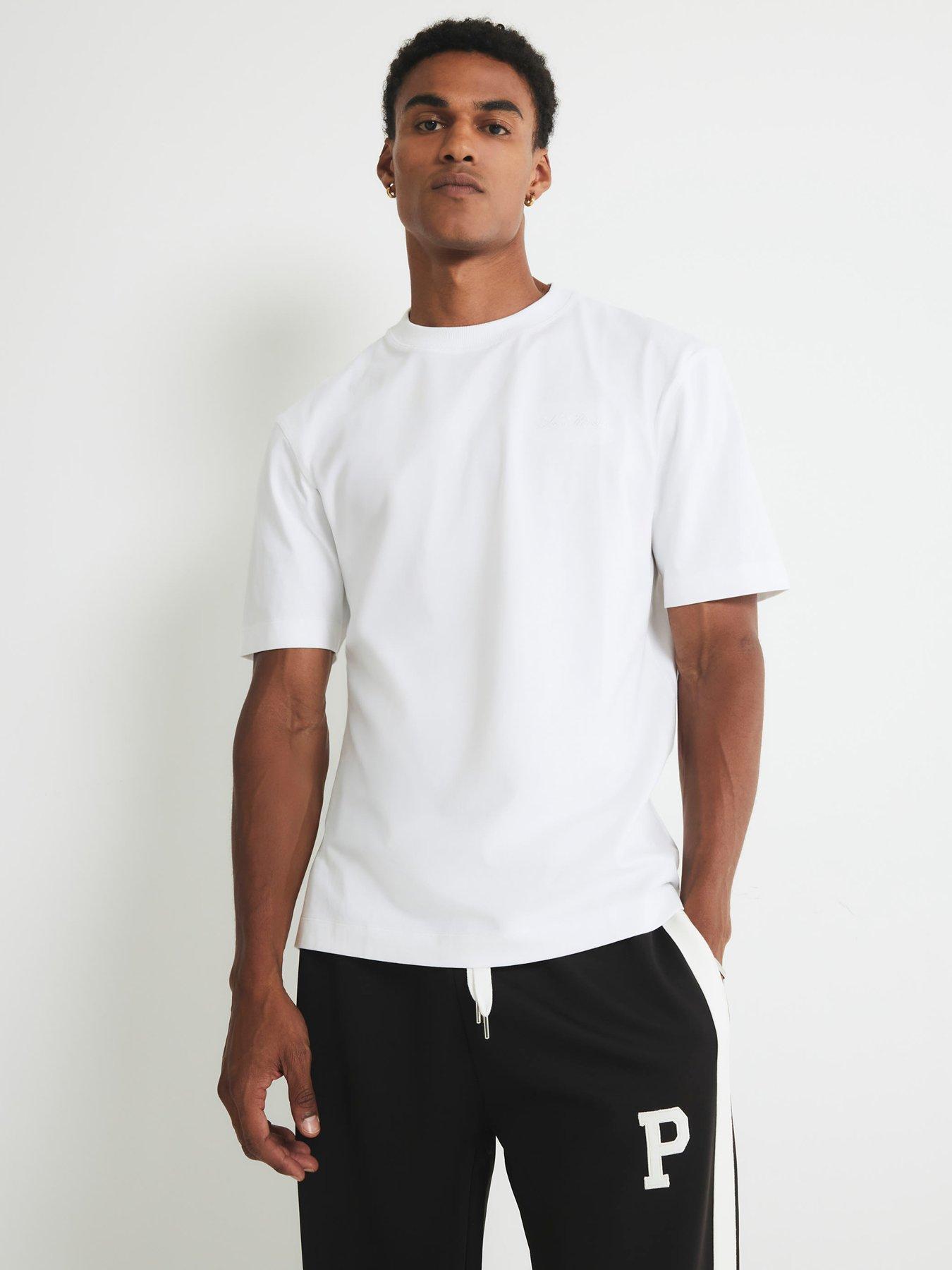 River Island Short Sleeve Regular Fit Embroidered T-Shirt - White