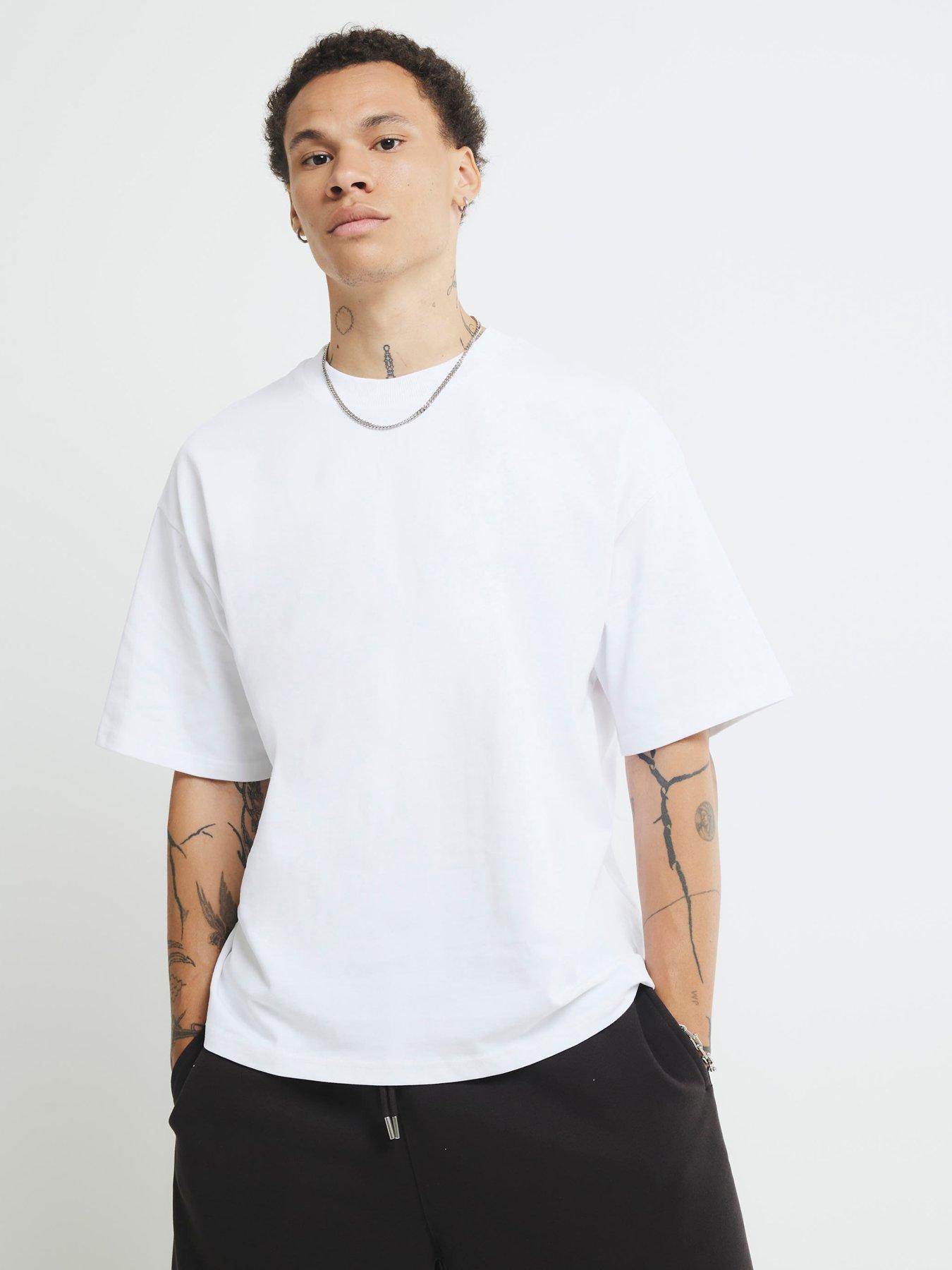 River Island Short Sleeve Over Sized Boxy T-Shirt - White