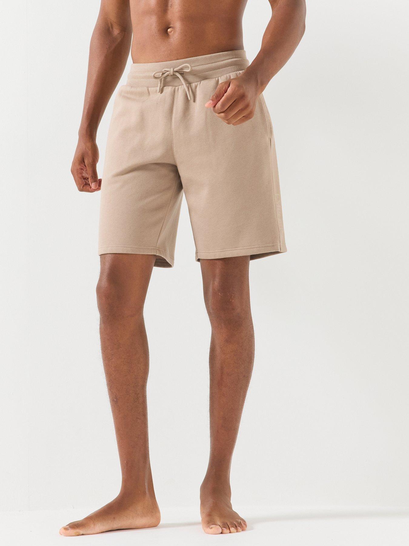 Emporio Armani Bodywear Basic Terry Tape Lounge Shorts - Light Brown