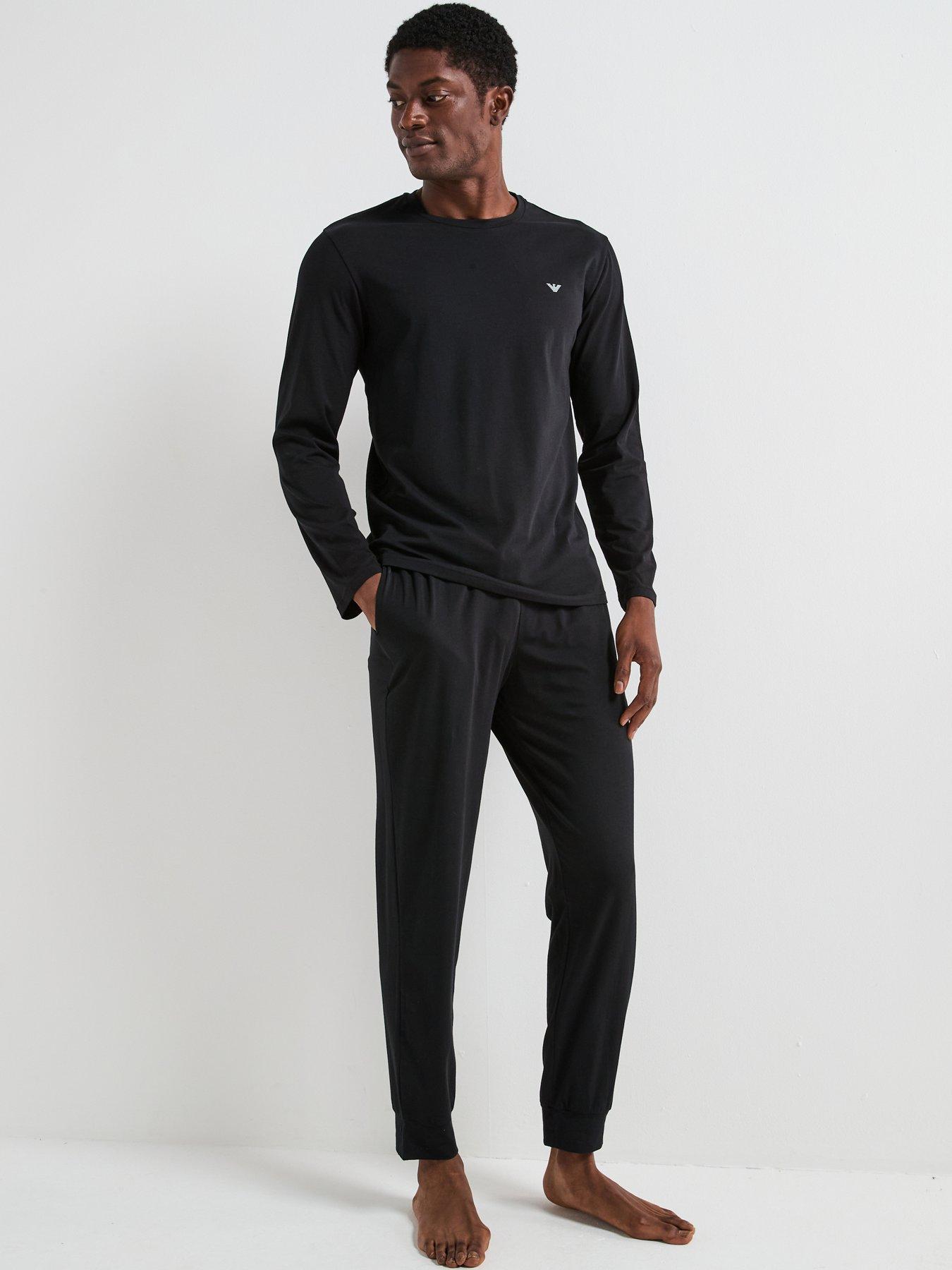 Image 3 of 4 of Emporio Armani Bodywear Endurance Jersey Pyjama Set - Black